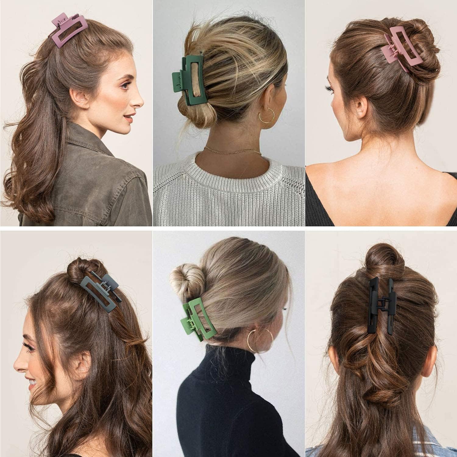 5 Pcs Hair Claw Clips-Nonslip Large Claw Clip Strong Hold Hair Clips Suitable for Women Fashion Hair Styling Accessories - Image 7