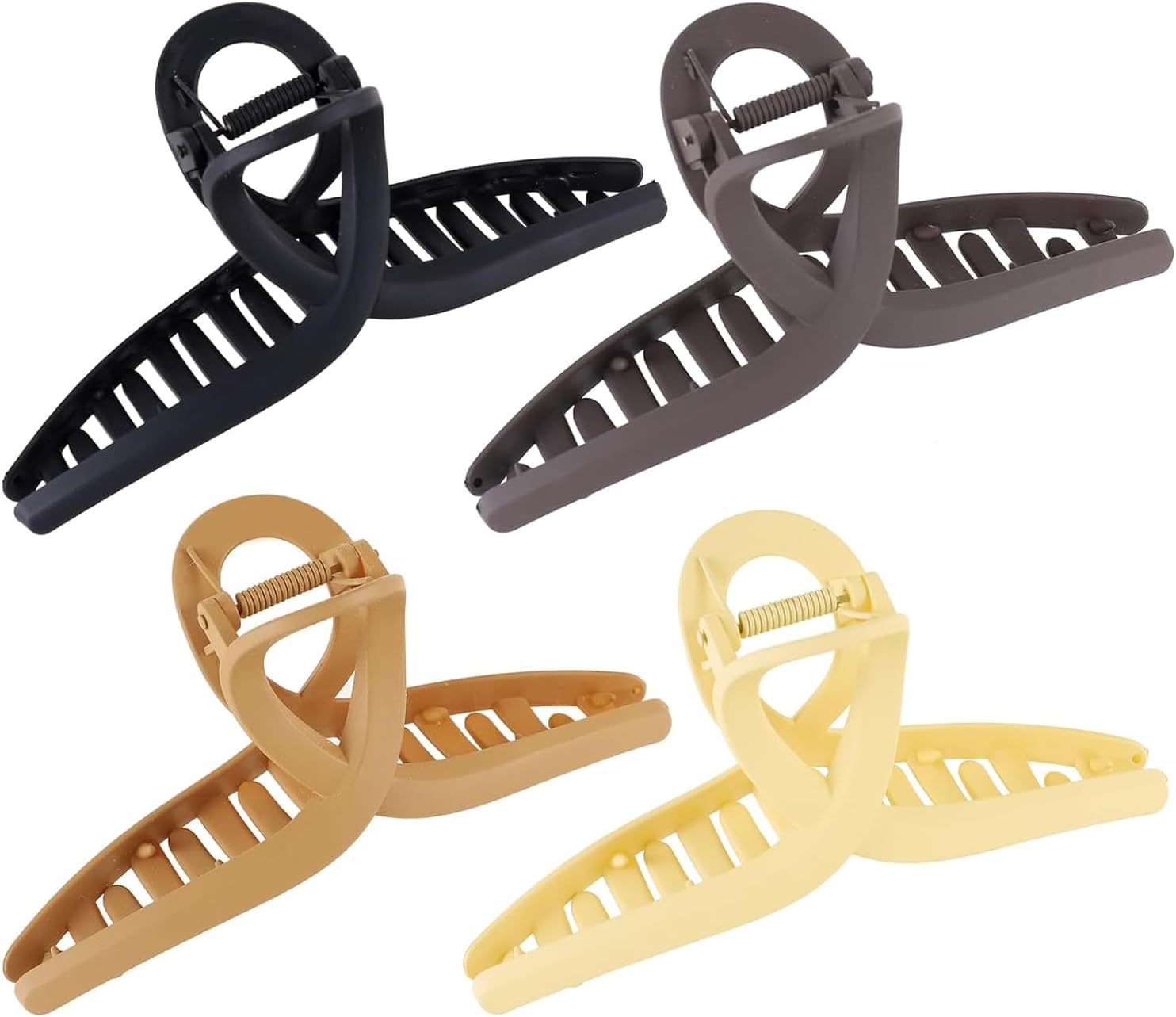 Big Hair Claw Clips - Butterfly Hair Accessories for Women and Girls,Butterfly Claw Clips for Thick Hair - Large Hair Clips for Women (Neutral) - Image 2