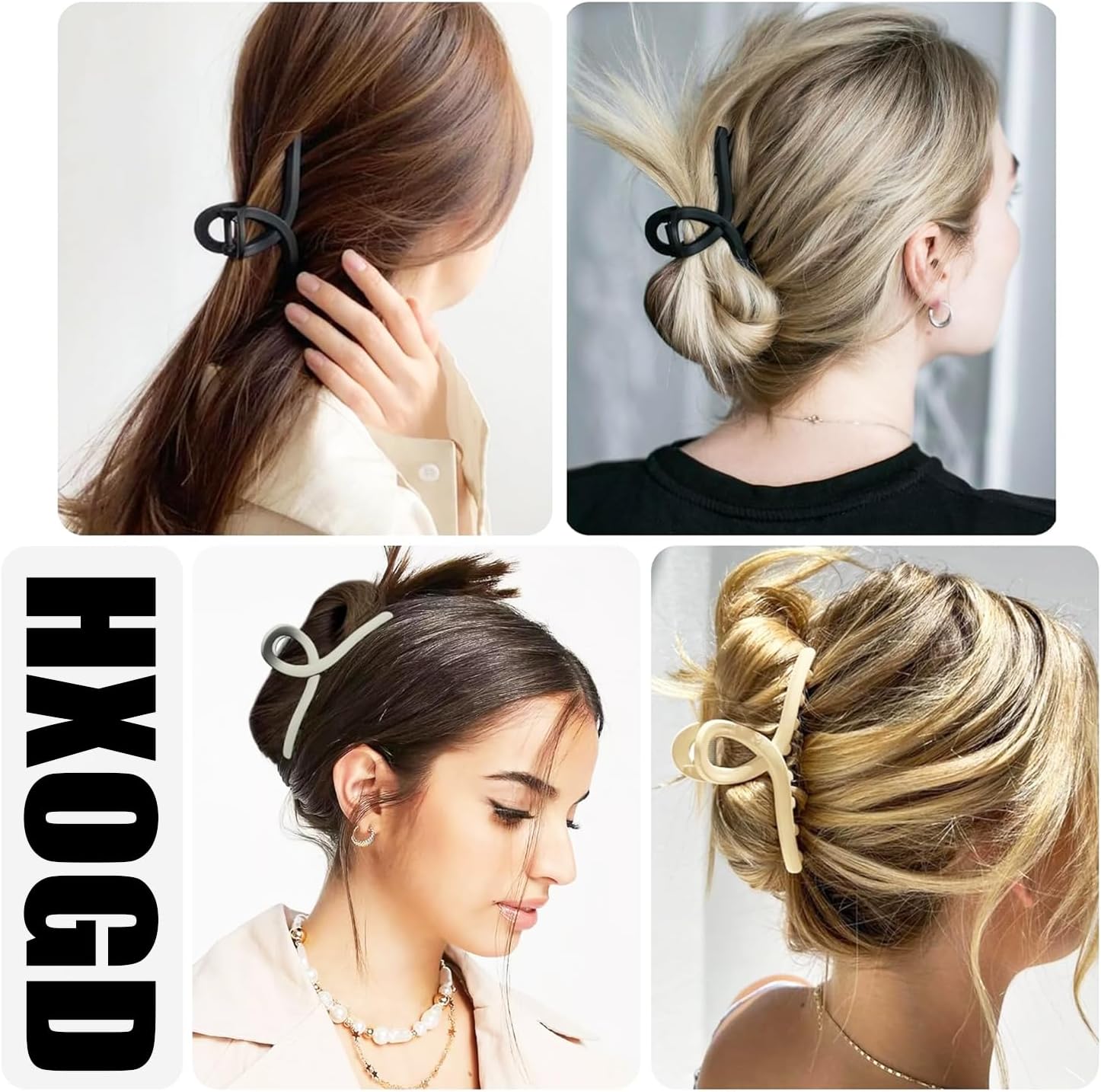 Big Hair Claw Clips - Butterfly Hair Accessories for Women and Girls,Butterfly Claw Clips for Thick Hair - Large Hair Clips for Women (Neutral) - Image 7