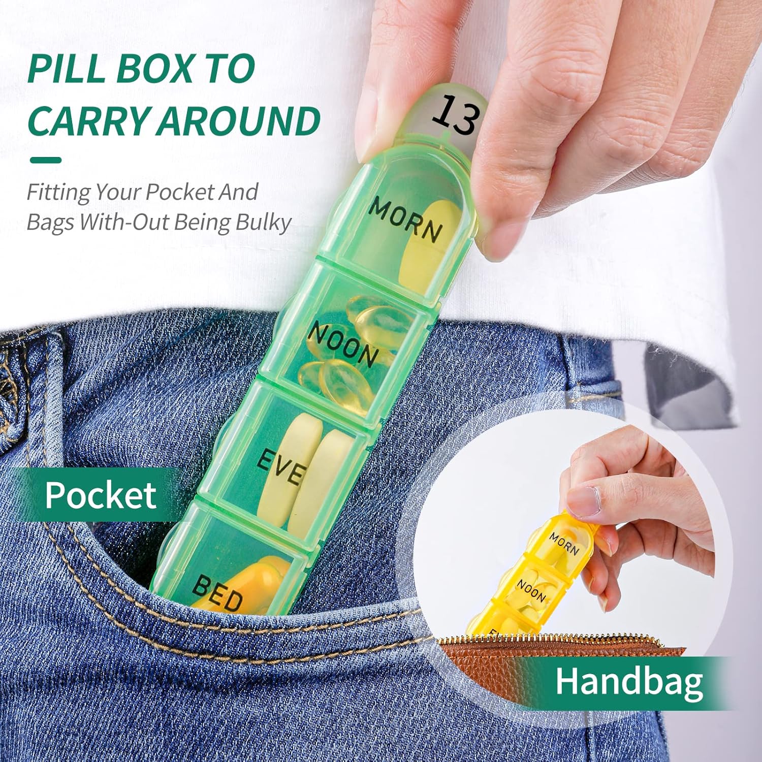 Monthly Pill Organizer 4 Times a Day, 30 Day Pill Organizer with Daily Pill Box Organizer, One Month Medicine Pill Case, 31 Day Pill Container Pill Holder to Hold Supplement and Medication - Image 7