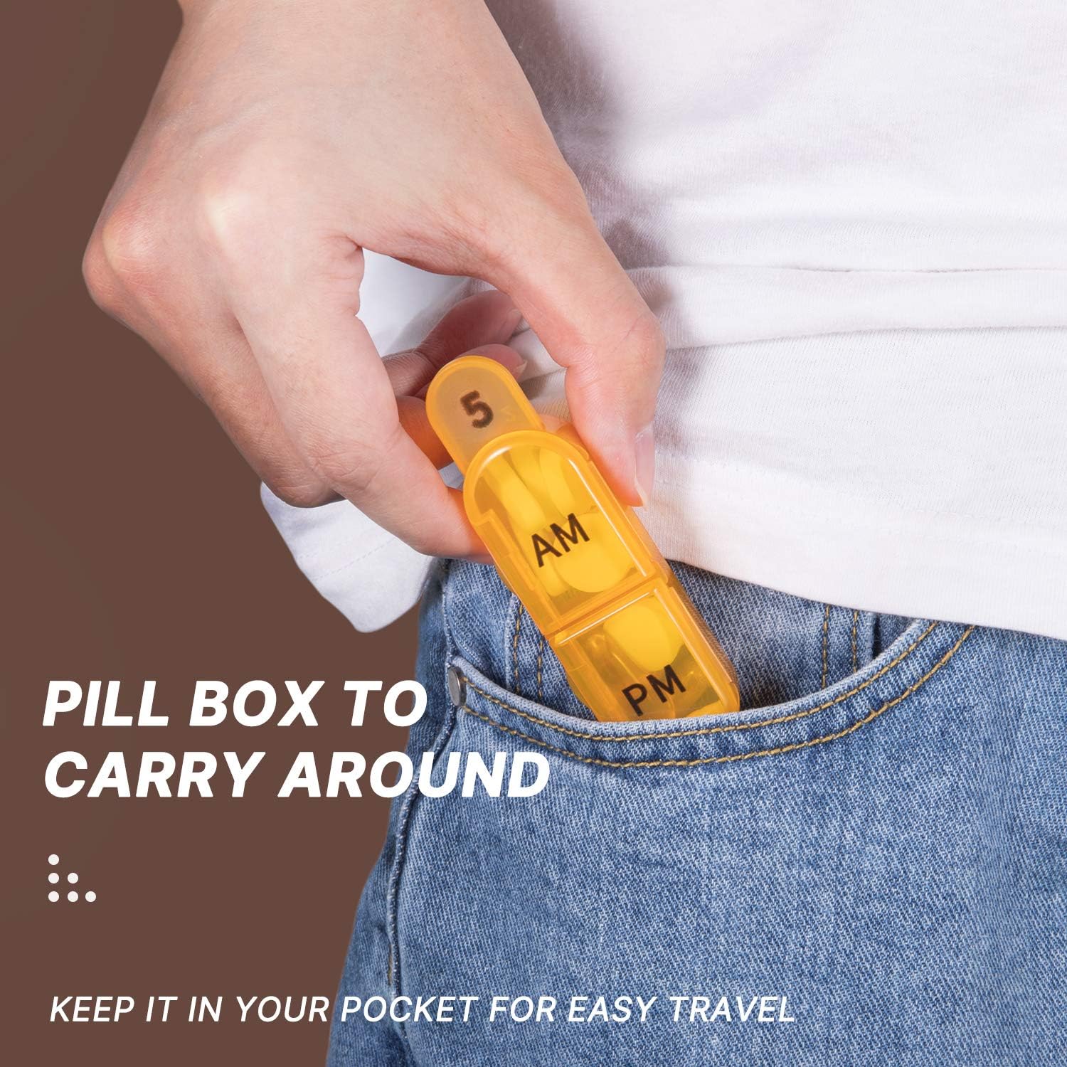 Monthly Pill Organizer 2 Times a Day - 30 Day Pill Box AM PM, BPA Free One Month Medicine Organizer Twice Daily, 31-Day Case to Hold Vitamins, Supplements & Medication - Image 3