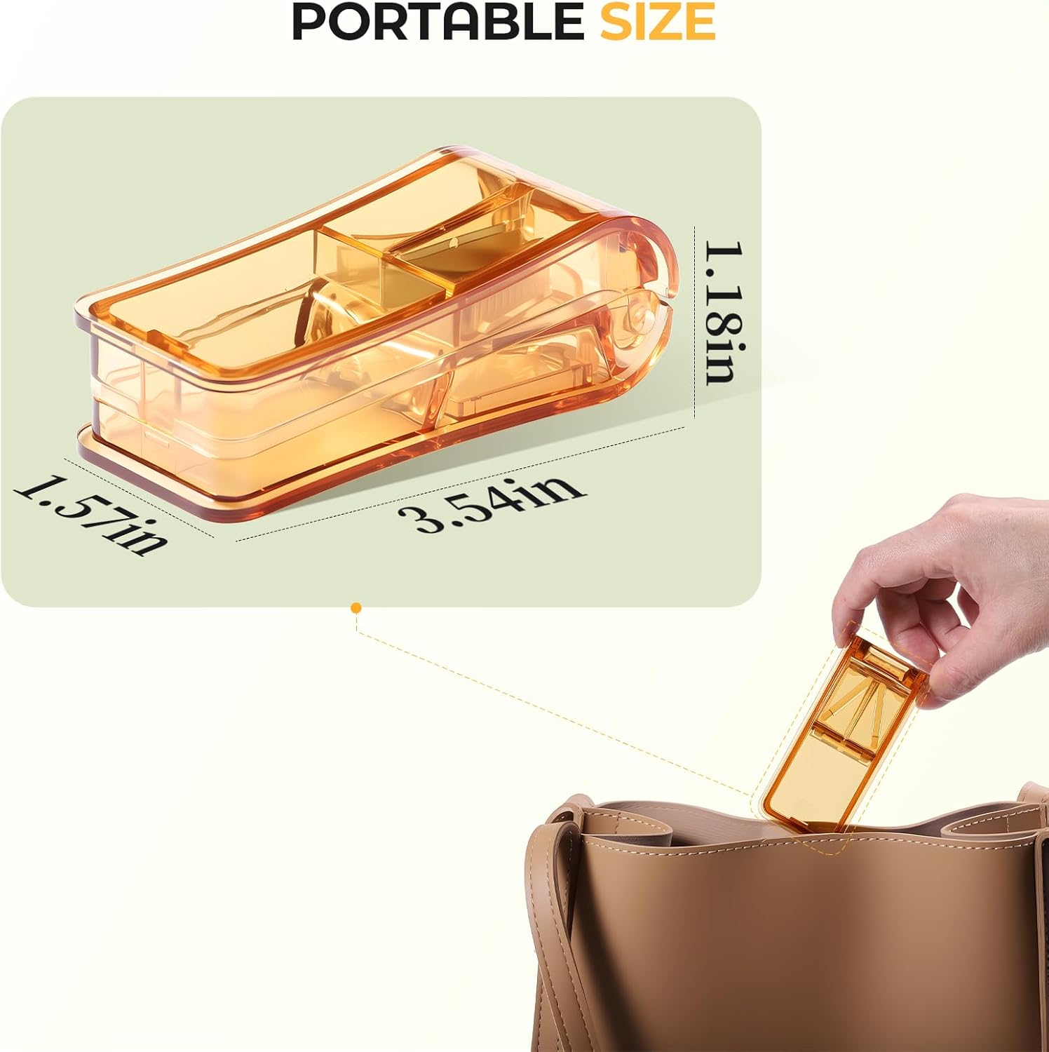 2PCS Pill Cutter for Small and Tiny Pills, Professional Pill Splitter for Cutting Small Pills or Large Pills in Half - Brown - Image 6