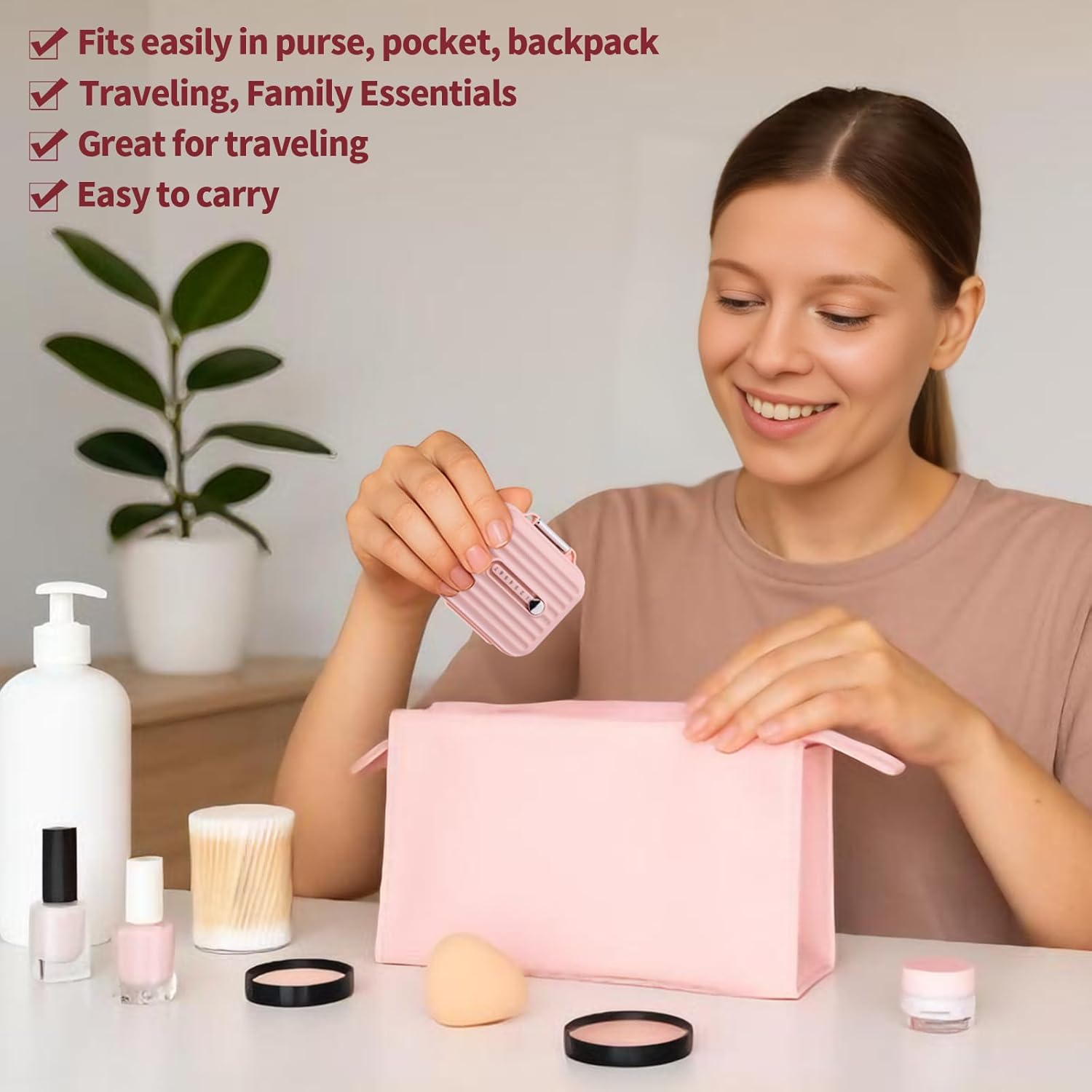 Travel Pill Organizer, 7 Compartments Portable Pill Case, Compact and Portable Pill Box, Small Pill Container for Pocket Purse Medicine Organizer, Daily Pill Box to Hold Vitamins - Image 4