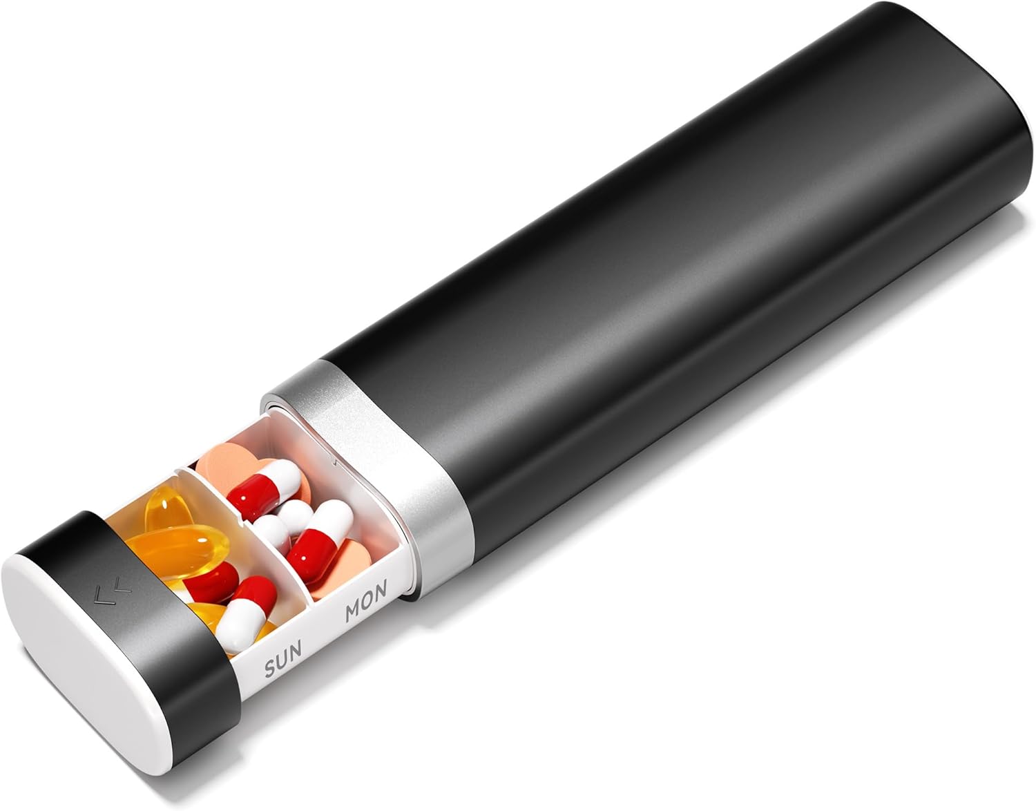 7-Day Slide-Out Pill Organizer | Travel Pill Case with Easy-to-Use Design | Drawer-Style Daily Medication Organizer (1 Time a Day) | Ideal for Home, Travel & Offices - Image 1