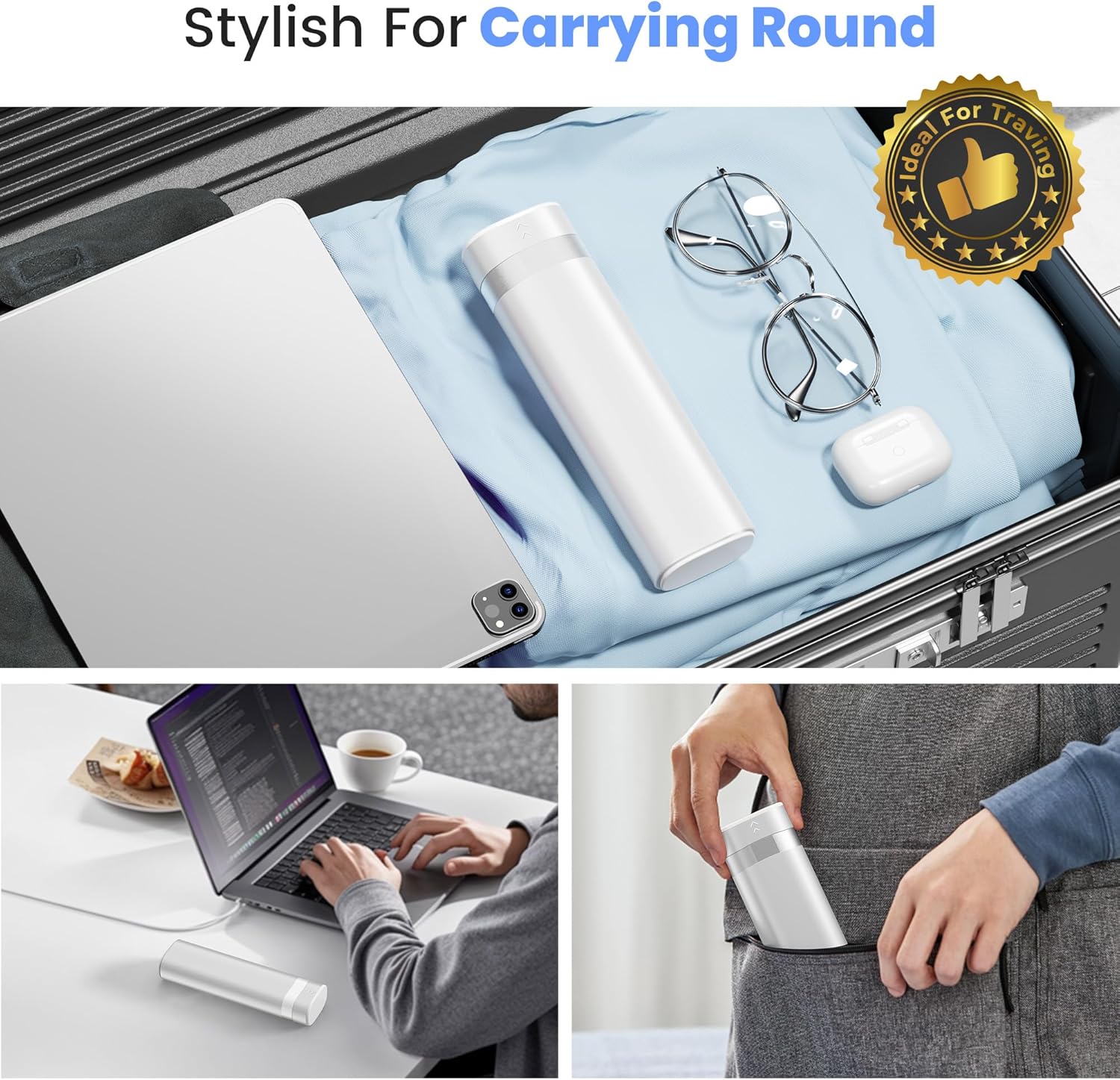 7-Day Pill Organizer, Travel Pill Case with Easy-to-Use Design, Large-Capacity Vitamin Box, Portable Drawer Medication Organizer for Once-a-Day Vitamins, Pills, and Supplements (White) - Image 5