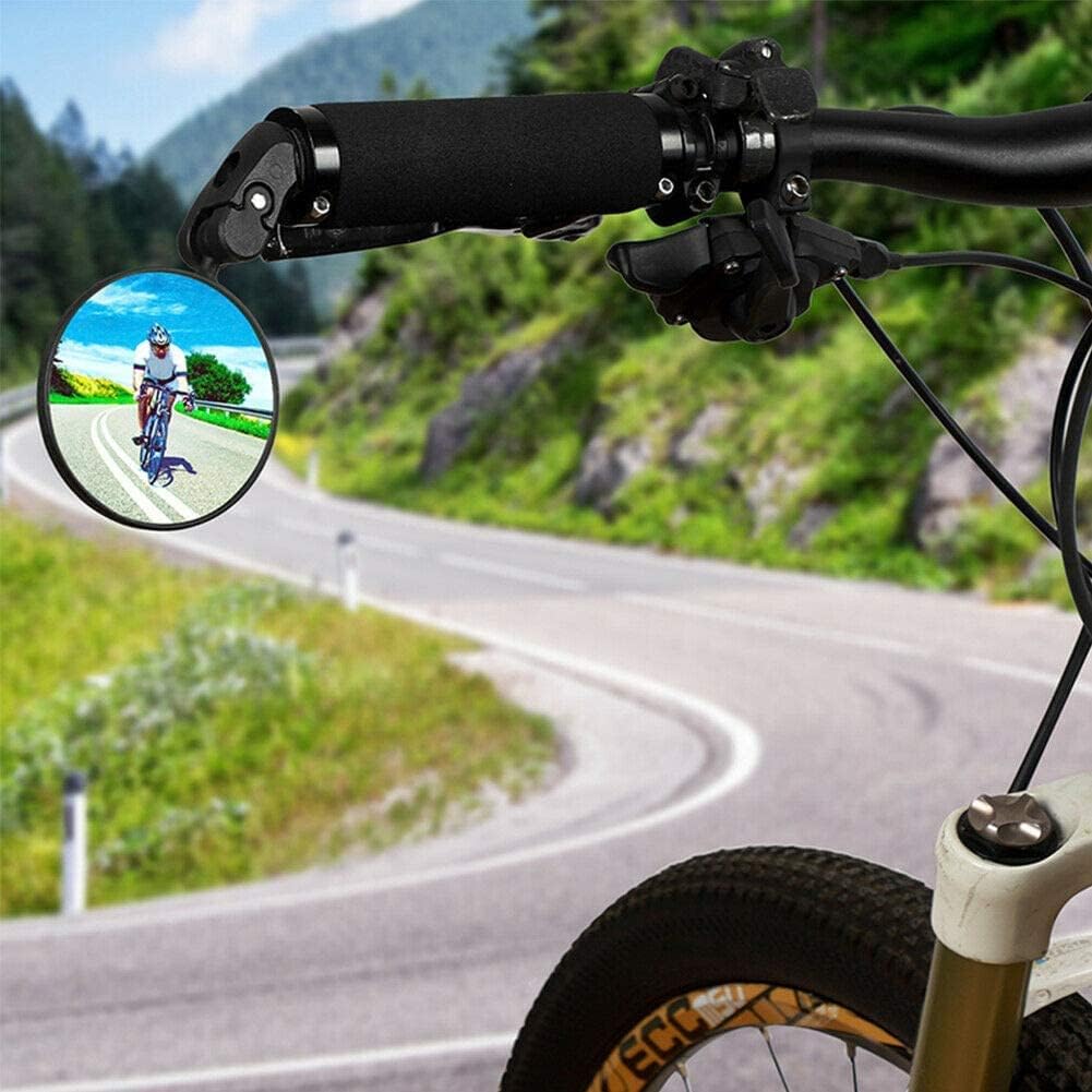 Bike Mirror, Bicycle Riding Rearview Mirror, HD Safety Rear View Mirrors, Convex Mirror with 360 Degrees Rotational Adjustable Handlebar for Mountain Road Bikes - Image 7
