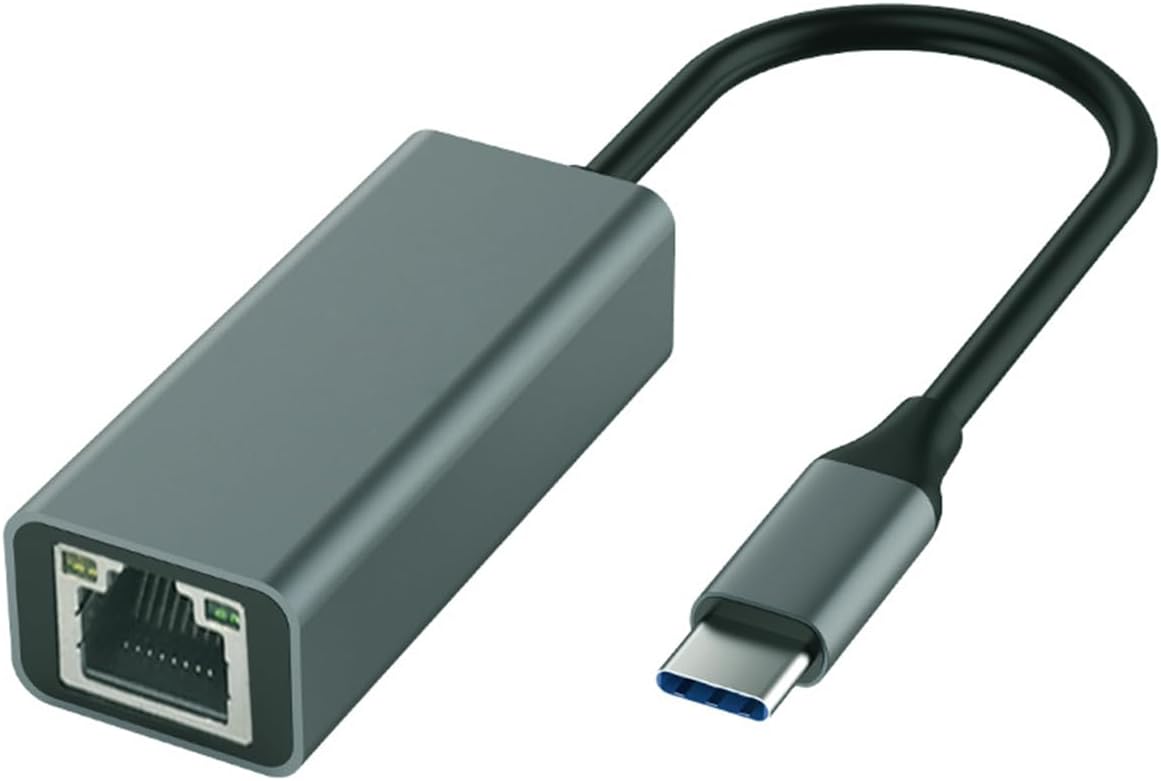 USB C to Ethernet Adapter, 1000Mbps Type C to Ethernet Adapter Ethernet Connector, Driver Free Ethernet Adapter Compatible for MacBook Pro|Air, iPhone 15 Pro|Max, Windows XP, MAC OS, Linux - Image 1