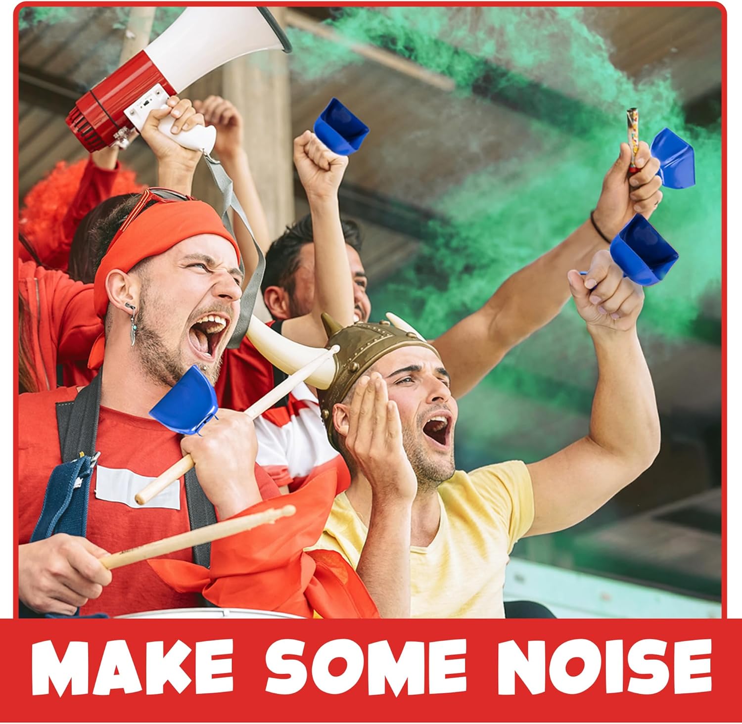 Metal Cowbells - Blue 3 Inch Cow Bells Noise Makers, Loud Call Bell with Handles for Sporting Events, Cheering, Team Spirit, Noisemakers, Weddings, (Pack of 12) - Image 7
