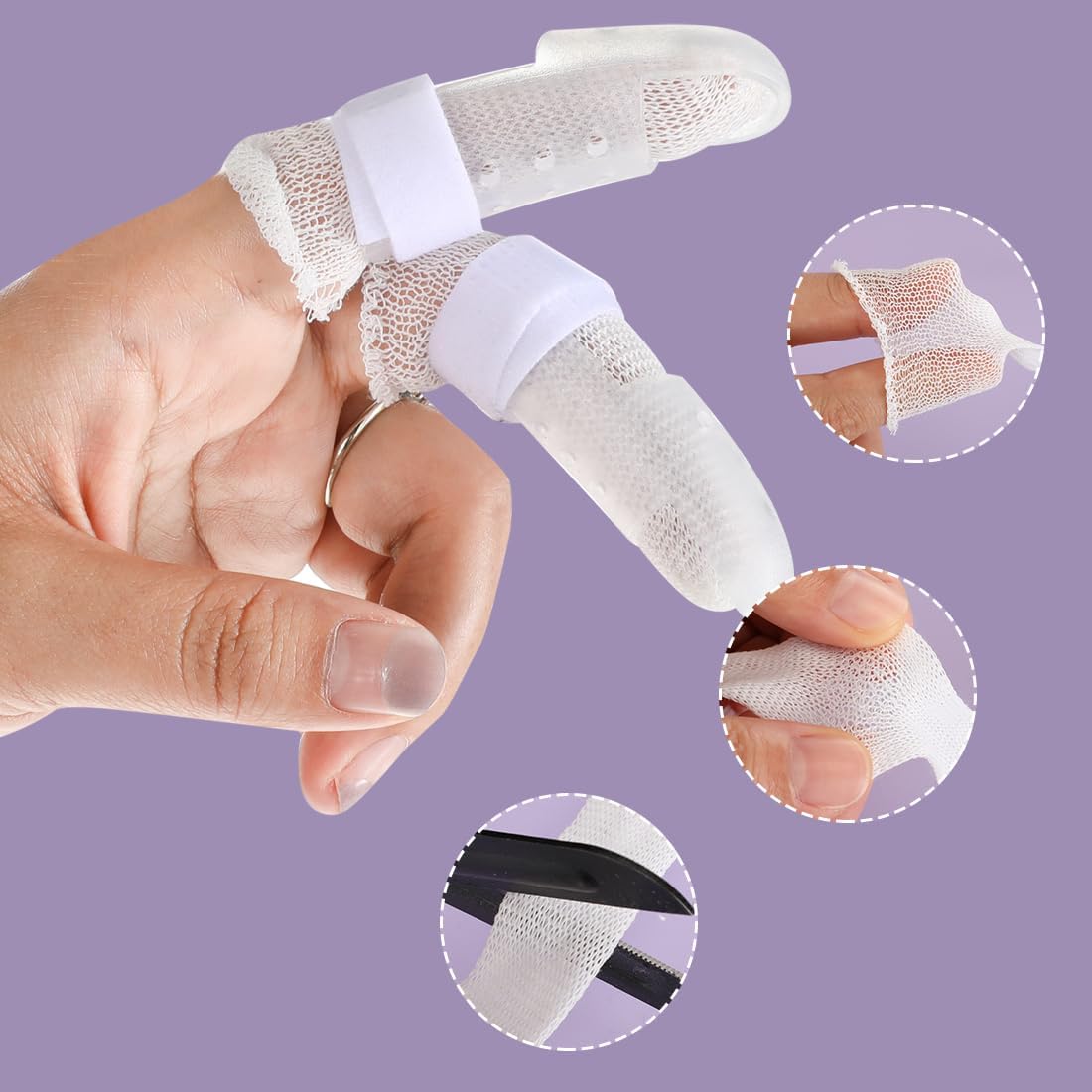 Finger Tubular Bandage, Net Wound Dressing Stretch Tubing Gauze Dressing Retainer Breathable Thumb Toe Covers for Wounds Finger Applicator and Splint, 1.5CM X 20M - Image 5