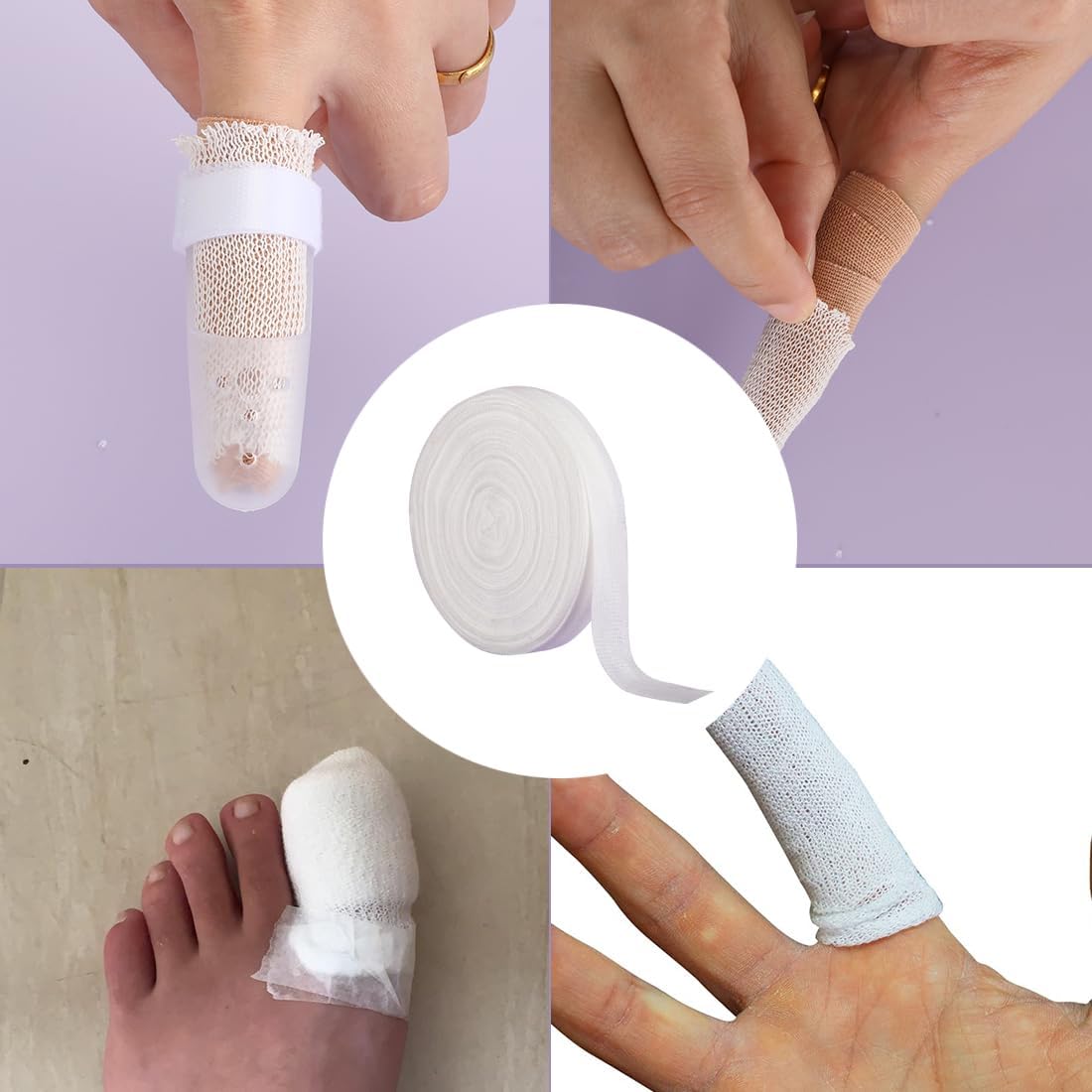 Finger Tubular Bandage, Net Wound Dressing Stretch Tubing Gauze Dressing Retainer Breathable Thumb Toe Covers for Wounds Finger Applicator and Splint, 1.5CM X 20M - Image 7