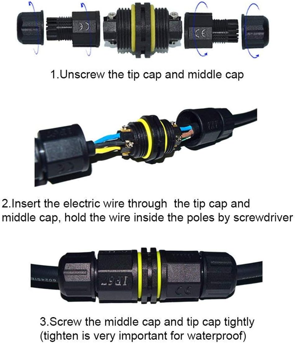 FX Junction Box Outdoor Waterproof IP68 Electrical Cable Connector 2 Way M20 Plug Wire Range 5 to 12mm External Cord Boxes 2 pcs - Image 2