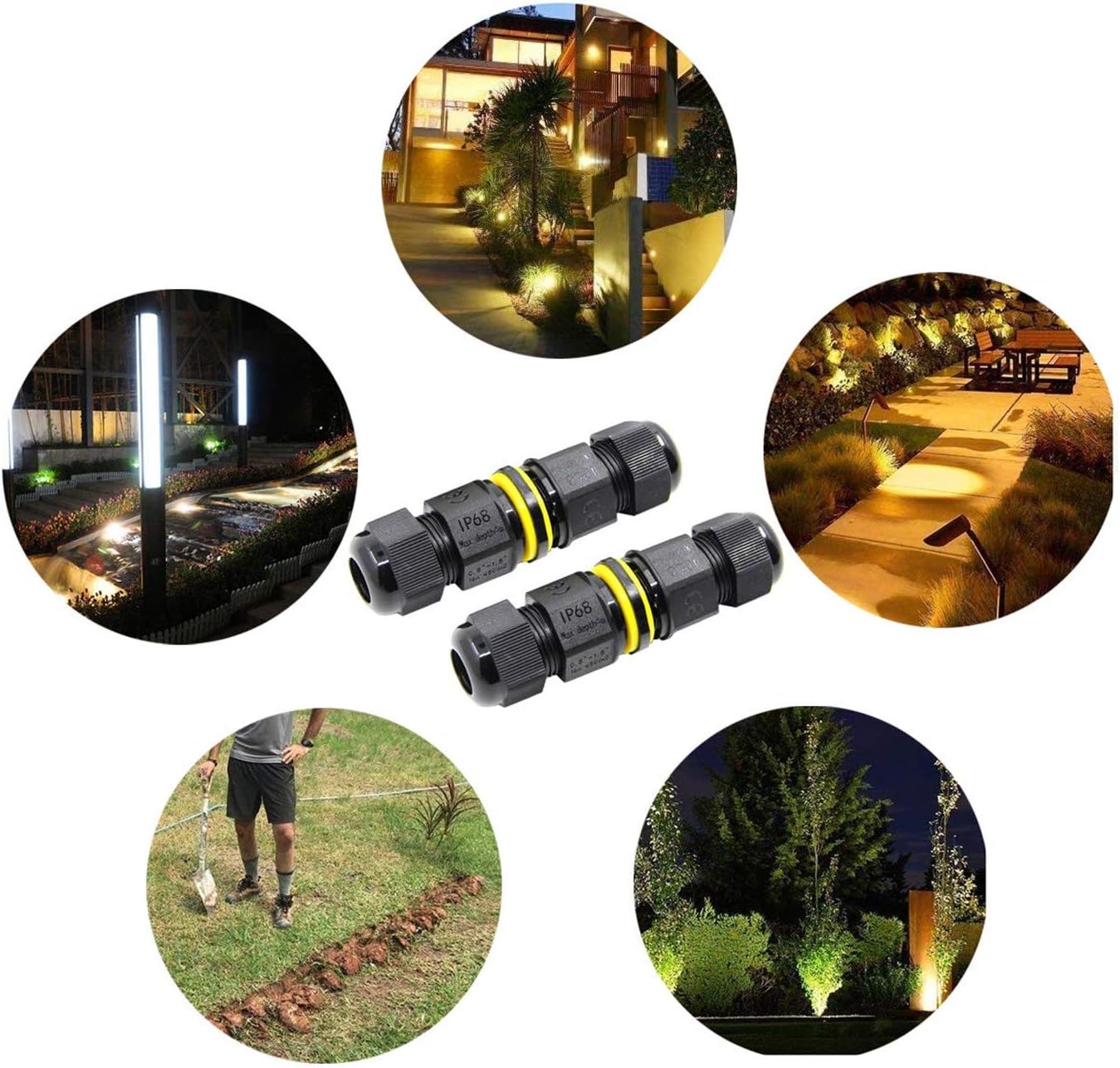 FX Junction Box Outdoor Waterproof IP68 Electrical Cable Connector 2 Way M20 Plug Wire Range 5 to 12mm External Cord Boxes 2 pcs - Image 6