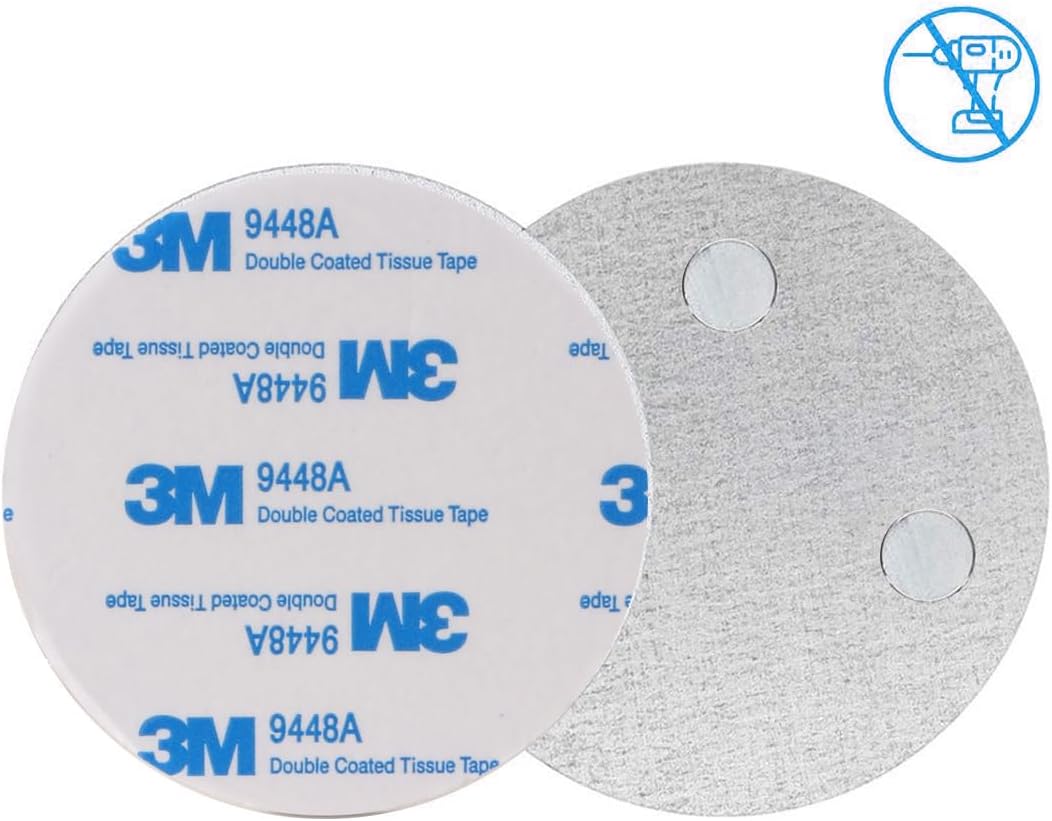 Magnetic Smoke Detector Sticky Pads Magnetic Adhesive Pads 3PCS Magnetic Smoke Alarm Fixing Mount No Drilling Magnet Holder Installation Tool for Smoke Fire Alarms Detector - Image 2