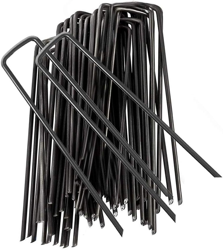Garden Stakes, Ground Anchors Pegs U Shaped Garden Staples Pins Spikes for Securing Lawn Farm Sod Weed Barrier Landscape Grass Fabric Netting, More Applications 15CM 20 Pcs - Image 1