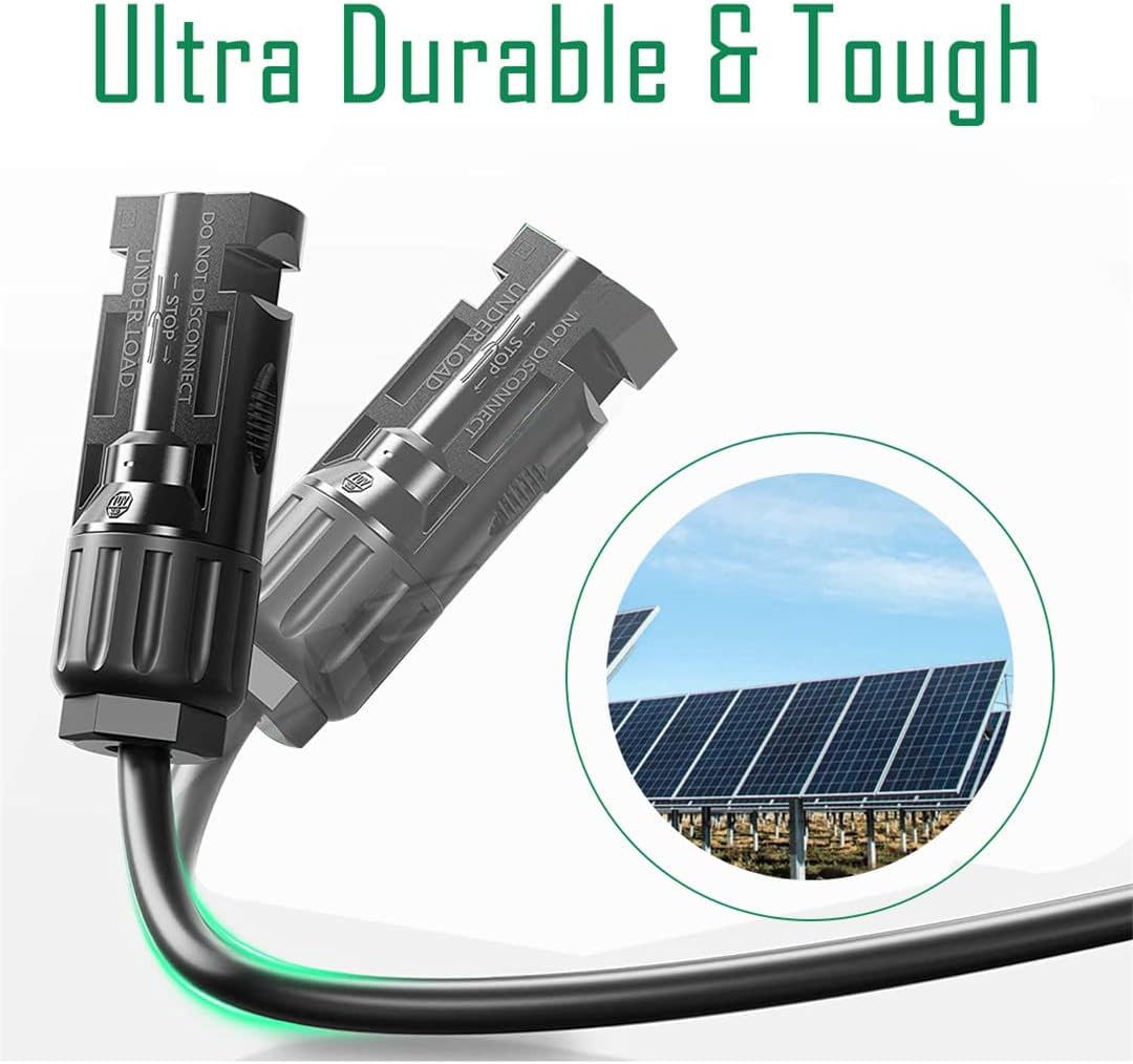 Solar Connectors MC4 Kit Solar Panel Cable Connector Entry Gland with Spanners Male and Female for Kinds Solar Wires Waterproof 5 Pairs - Image 6
