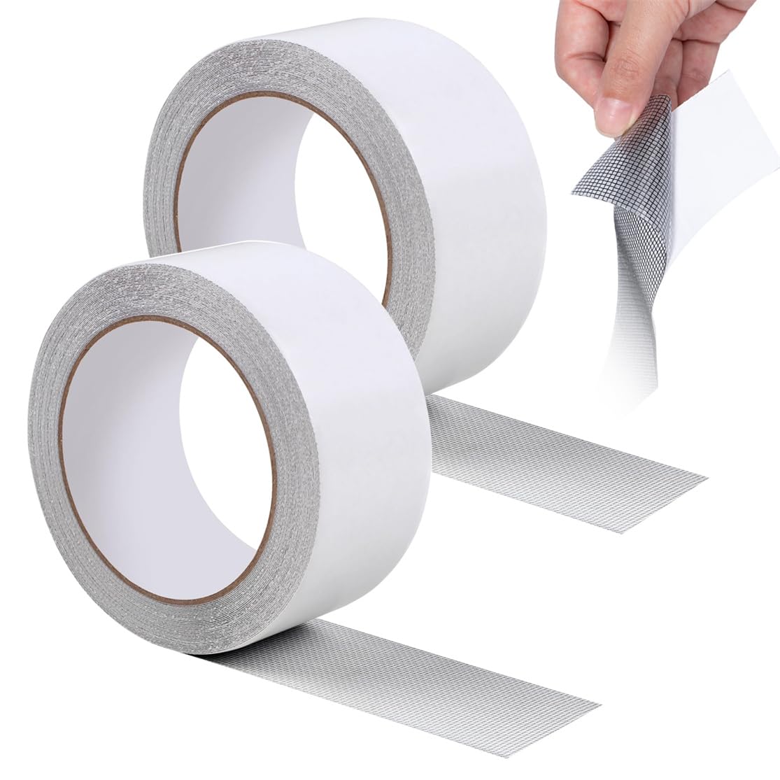 Window Screen Repair Kit, Screen Repair Tape 2PCS Strong Adhesive Patch Tape Fiberglass Covering Mesh Repair Tape Screen Patch for Windows Doors - Image 1