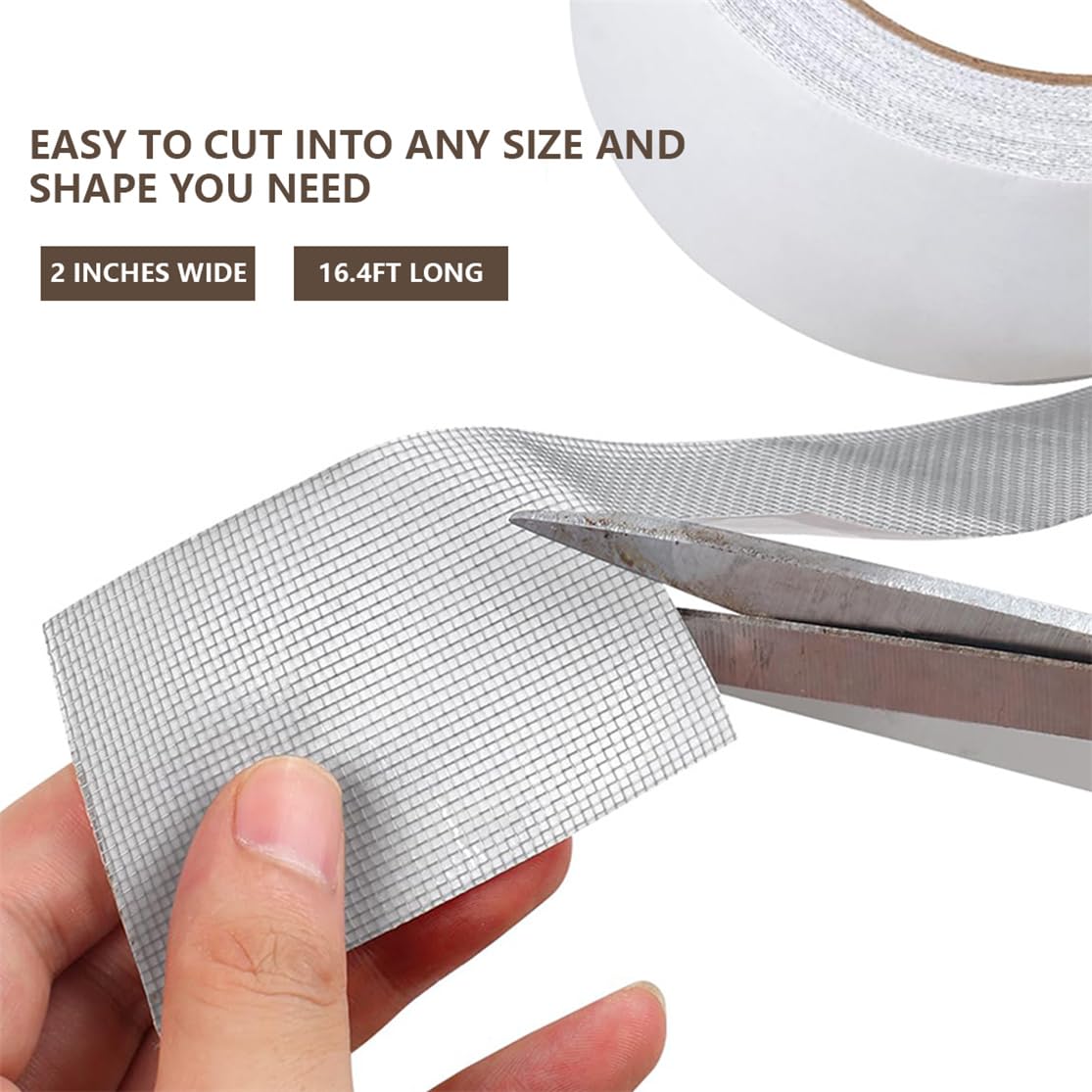 Window Screen Repair Kit, Screen Repair Tape 2PCS Strong Adhesive Patch Tape Fiberglass Covering Mesh Repair Tape Screen Patch for Windows Doors - Image 2