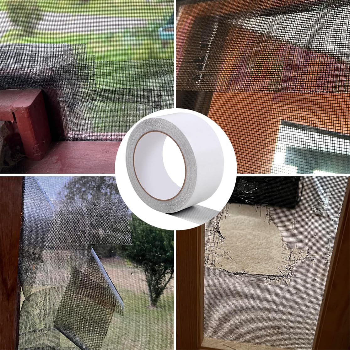 Window Screen Repair Kit, Screen Repair Tape 2PCS Strong Adhesive Patch Tape Fiberglass Covering Mesh Repair Tape Screen Patch for Windows Doors - Image 6
