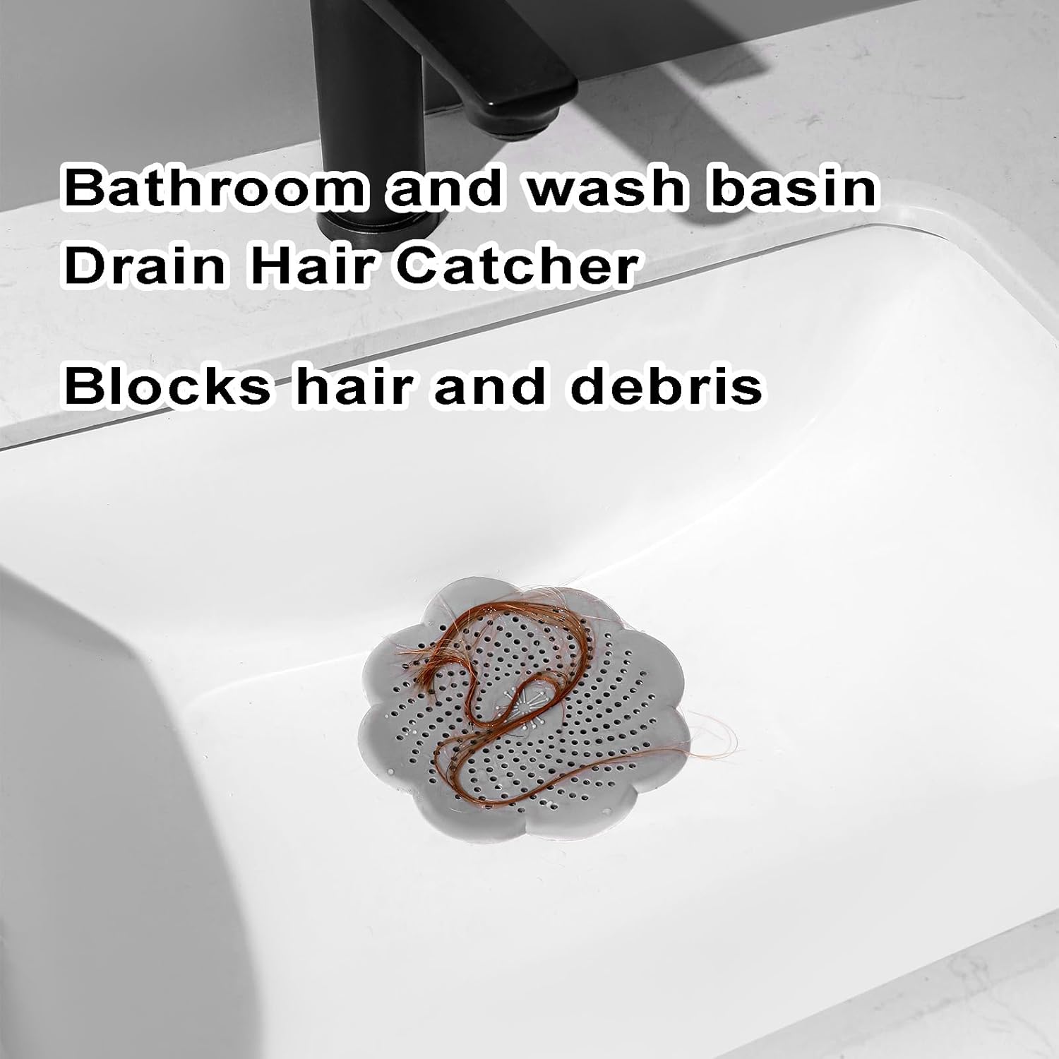 3 Pcs Shower Drain Covers Hair Catcher, 5.7 Inch Silicone Kitchen Sink Strainer Bathroom Shower Sink Stopper - Drain Cover Hair Trap, Filter for Kitchen Bathroom Tub - Image 3