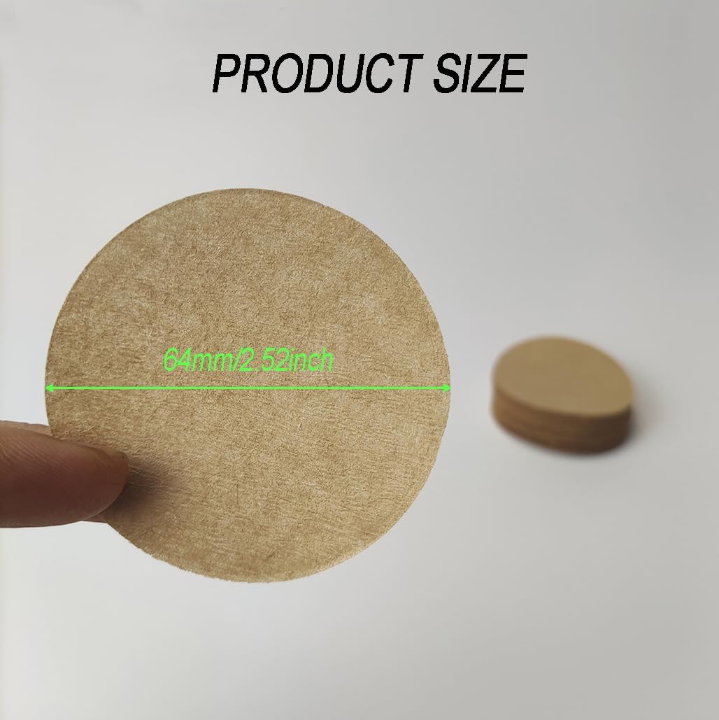 Disposable Replacement Coffee Paper Filters, 600 Counts 64mm Natural Unbleached Disposable Coffee Paper Filter for Aeropress Espresso Maker - Image 3