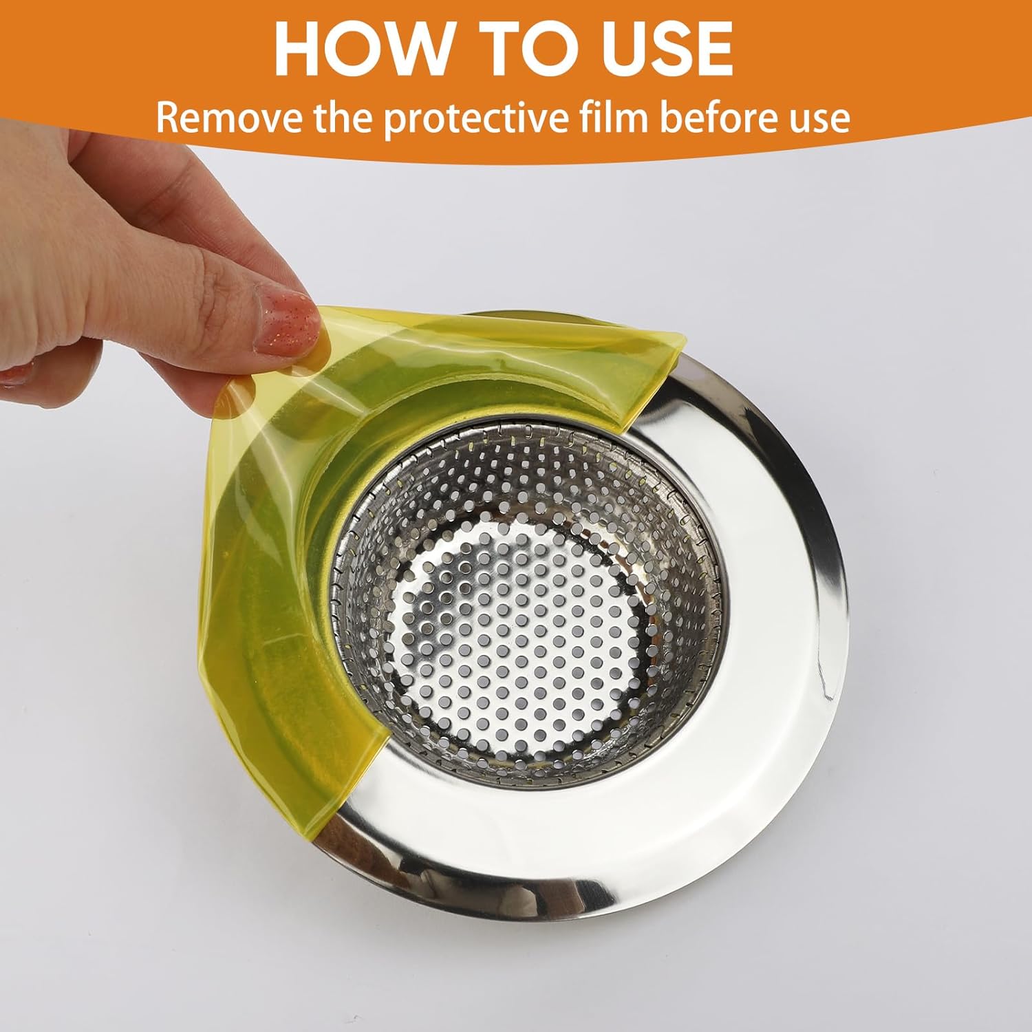 Kitchen Sink Strainer 5 Pcs, 4.5 Inch/11.5cm Stainless Steel Sink Drain Strainer Kit Food Catcher for Kitchen Sink - Image 5
