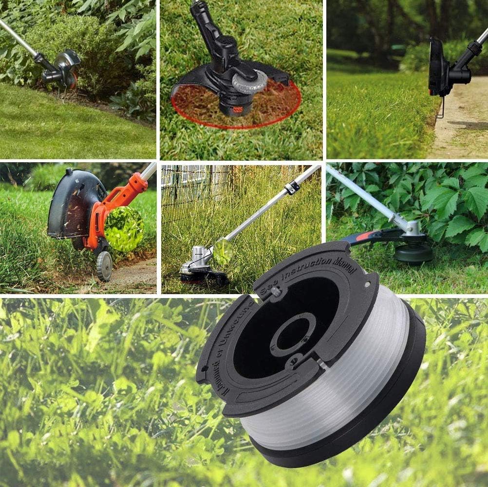 AF-100 String Trimmer Line Replacement - 30ft 0.065 Compatible With Black + Decker Autofeed System - Durable Line (6 Replacement Spools, 1 Cap, 1 Spring) - Image 7