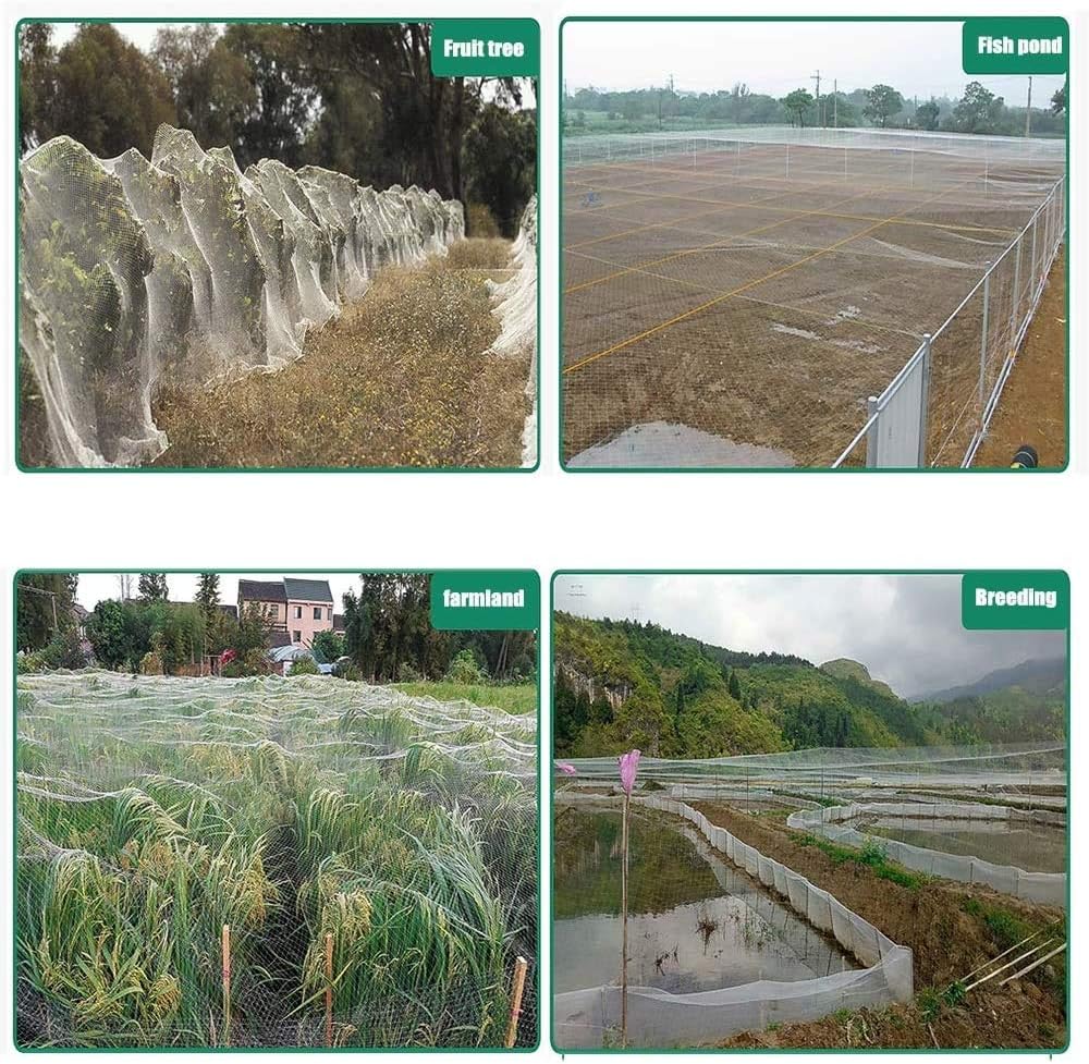 33 x 16 Ft Reusable Nylon Anti Bird Net Anti Bird Mesh Netting Anti Bird Protection Net for Garden Plant Fruit Crop Cage Protection Against Birds Deer Seagull Pigeon - Image 5