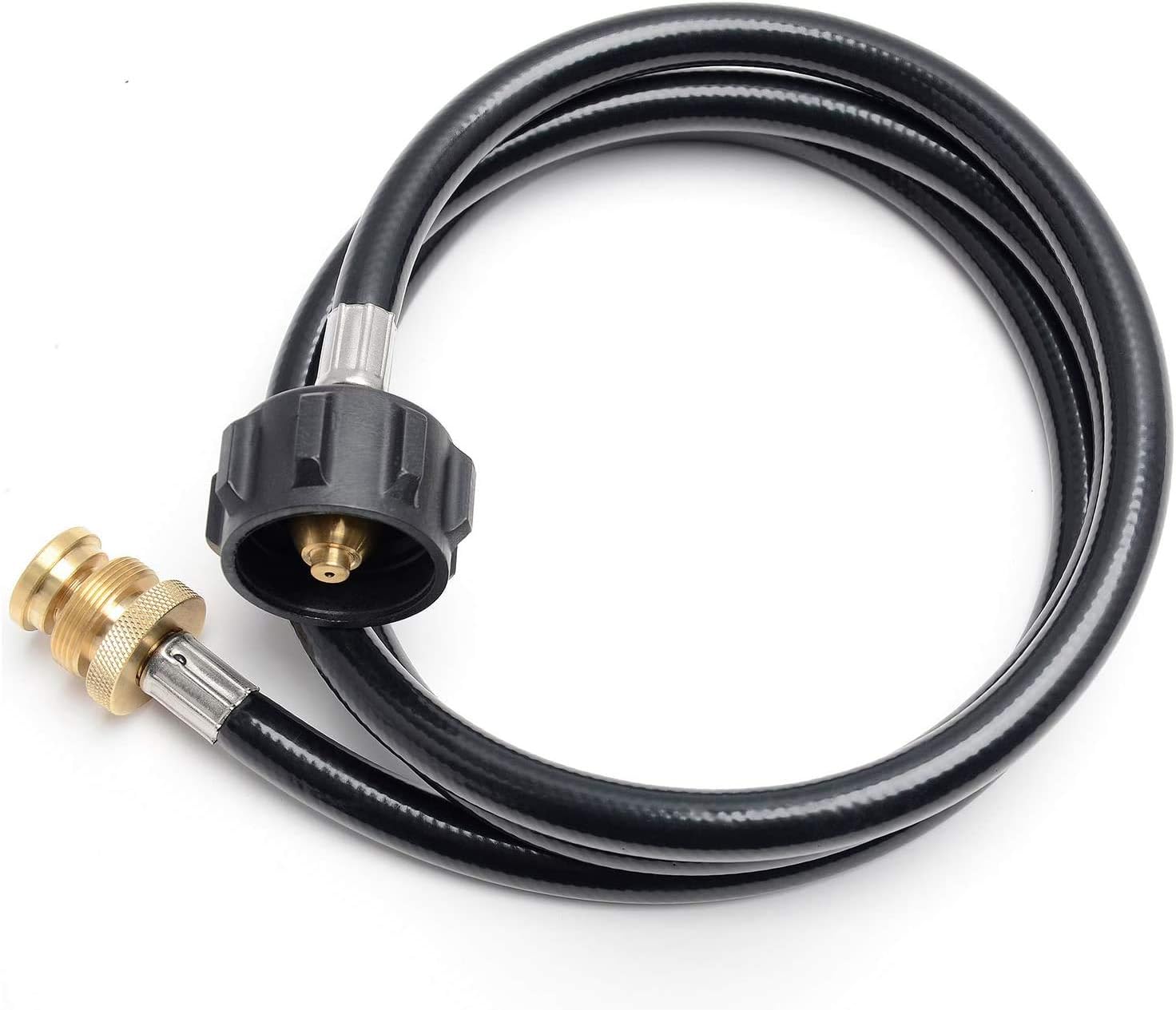 Propane Hose Adapter, Connects 1lb BBQ to 20lb Gas Tanks, for Portable Grill, Buddy Heater, Tabletop Stove, Griddle - QCC1 Connector - Image 2