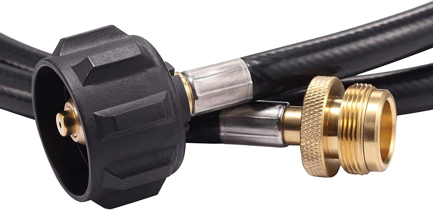 Propane Hose Adapter, Connects 1lb BBQ to 20lb Gas Tanks, for Portable Grill, Buddy Heater, Tabletop Stove, Griddle - QCC1 Connector - Image 4