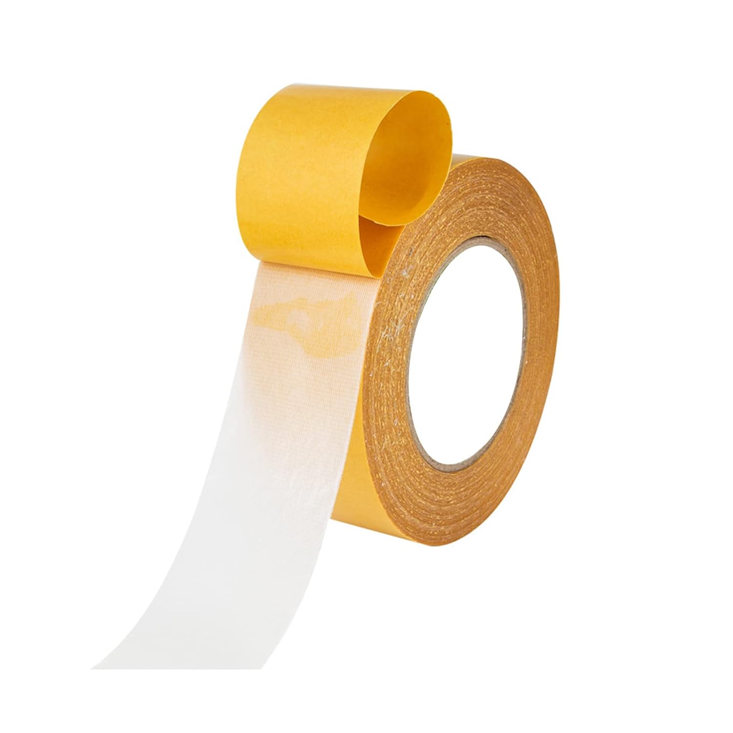 Double Sided Tape Heavy Duty, 2 in X 66 FT (20m) Double Sided Adhesive Tape Super Sticky Carpet Tape Fabric Strong Wall Mounting Tape (Yellow) - Image 1
