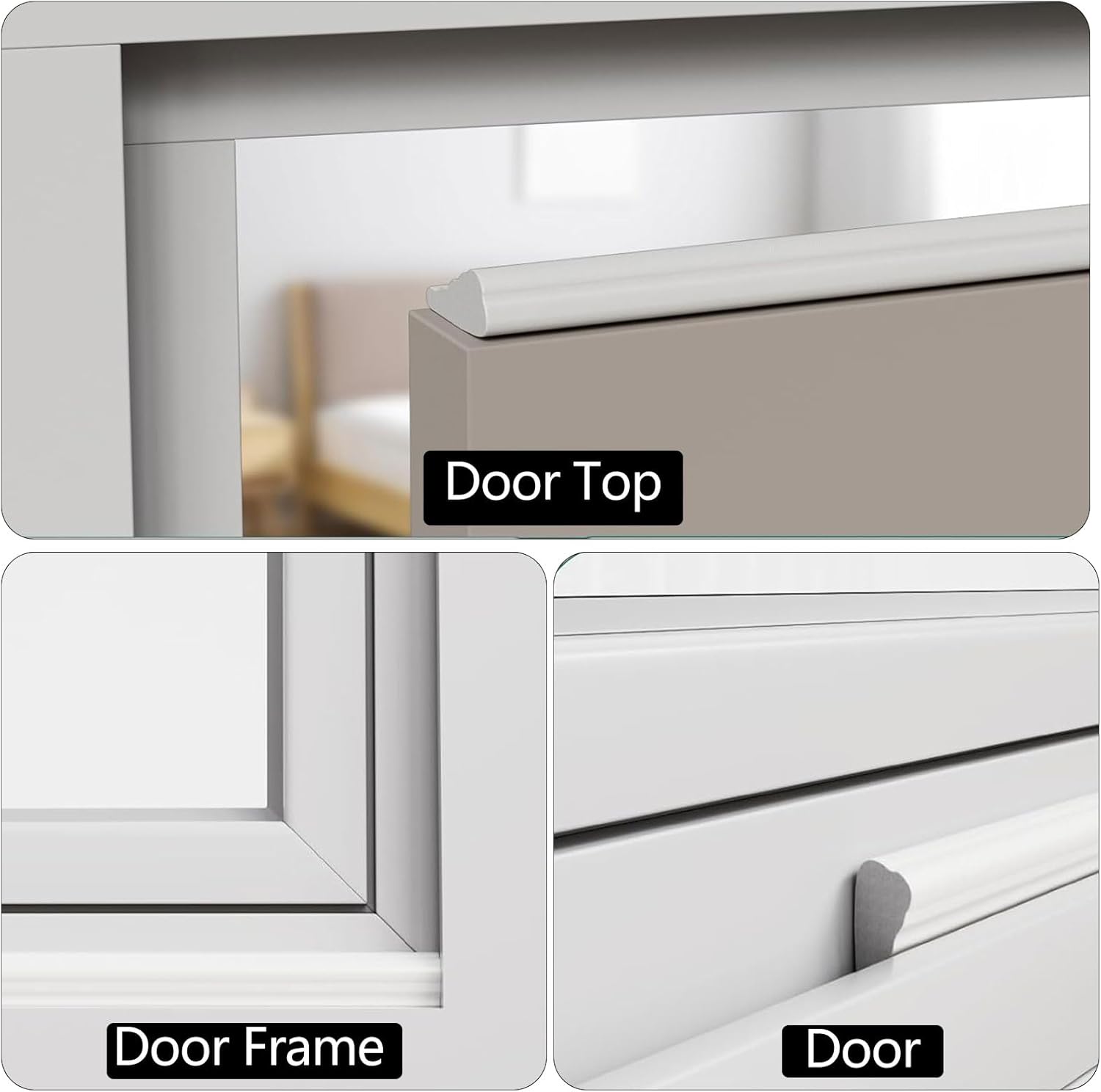 Weather Stripping Door Seal Strip, 16.4 Ft Door Windows Insulation Strip Self Adhesive Draft Stoppers Foam Tape for Doors and Windows Frame Gap Blocker(White) - Image 4