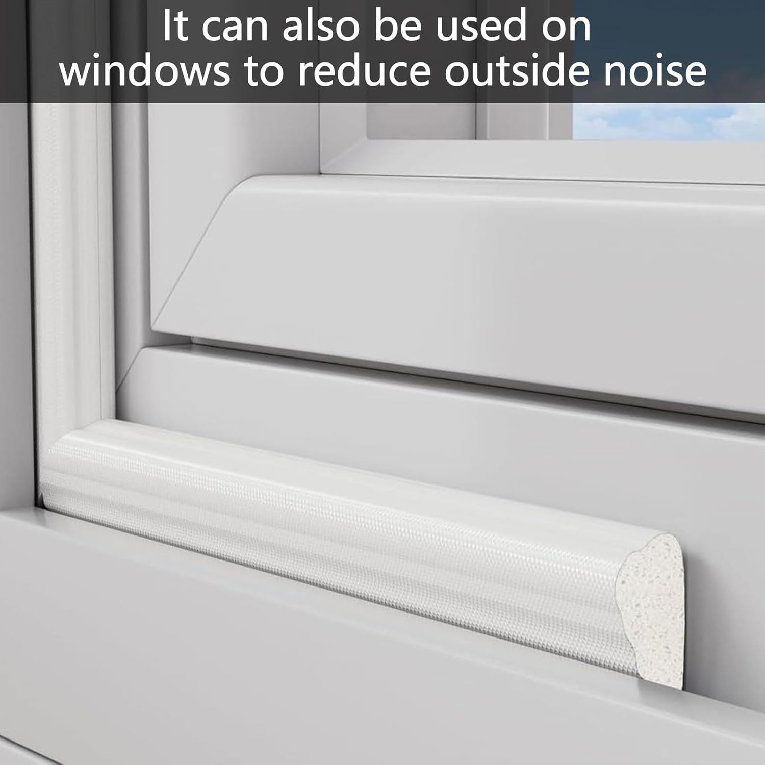 Weather Stripping Door Seal Strip, 16.4 Ft Door Windows Insulation Strip Self Adhesive Draft Stoppers Foam Tape for Doors and Windows Frame Gap Blocker(White) - Image 6