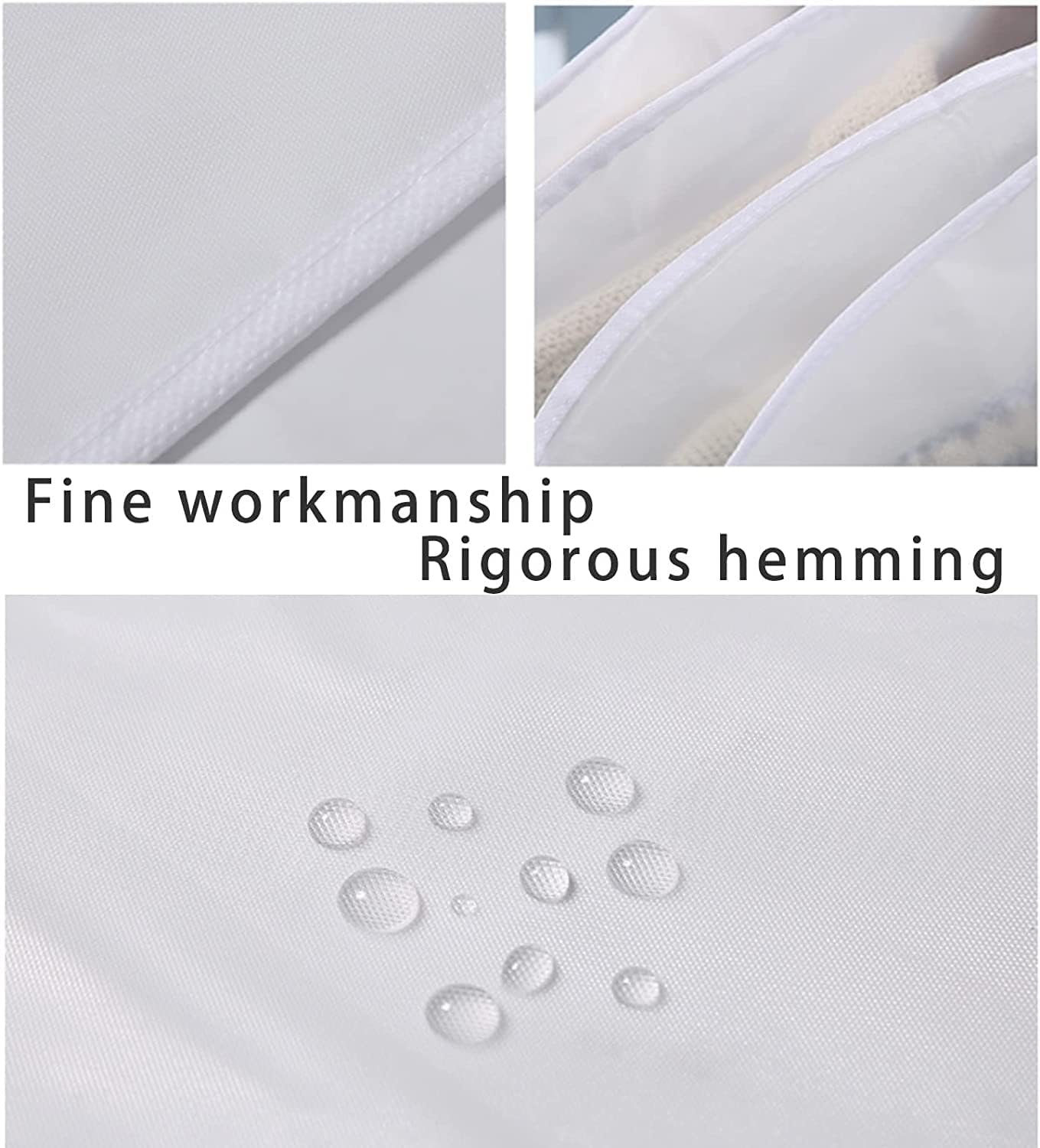 Garment Bag Suit Bag, 5 Pack Coat Cover Clothes Storage Bags Garment Dust Cover Bags with Zipper for Coat Suits Dresses Costumes Uniforms (40 x 24in, L) - Image 5