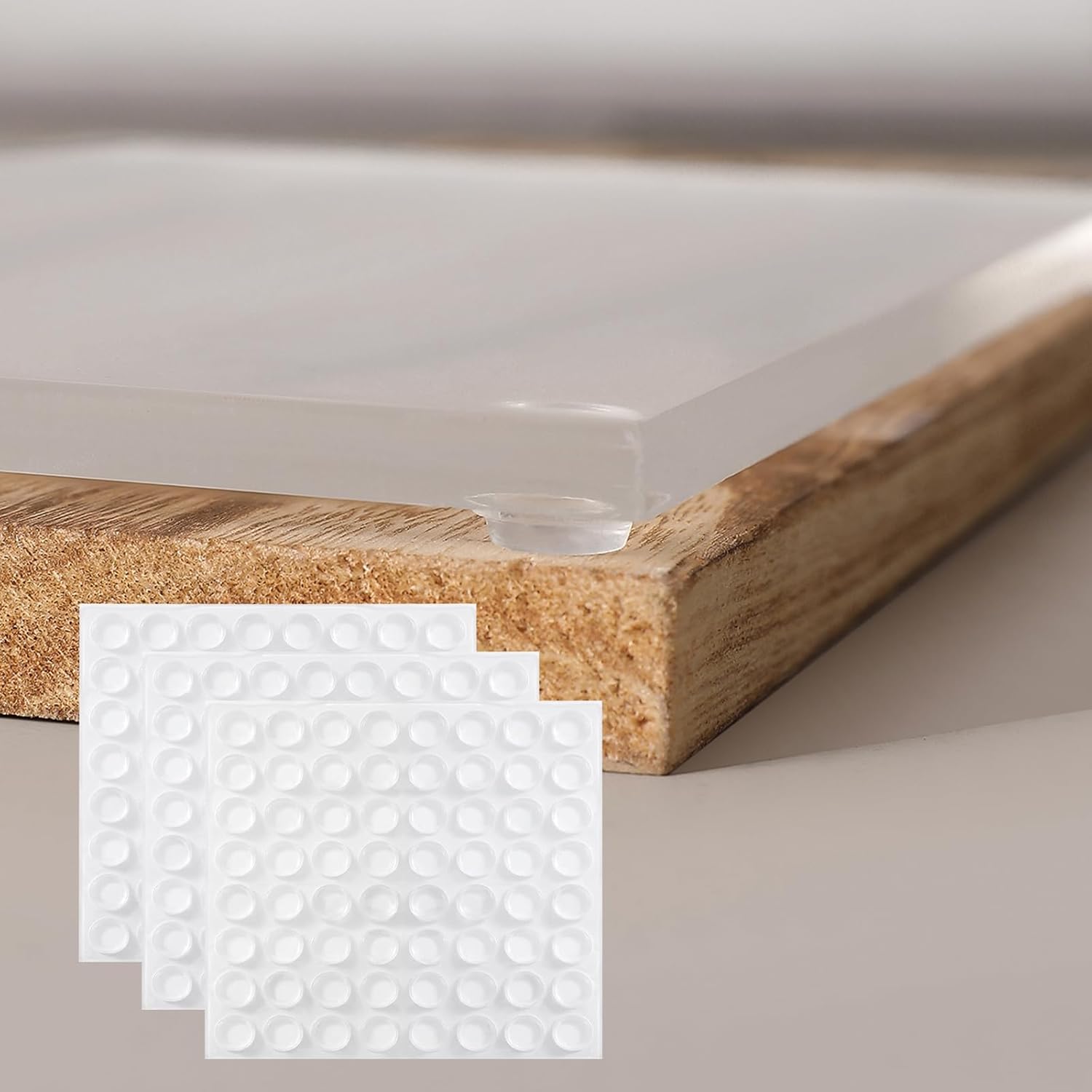 Cabinet Door Bumpers 192 Pcs Self Adhesive Sound Dampening Bumpers Pads, Clear Round Rubber Feet for Surface Protection and Furniture Noise Reduction, Drawers, Cupboard, Picture Frames, Door - Image 6
