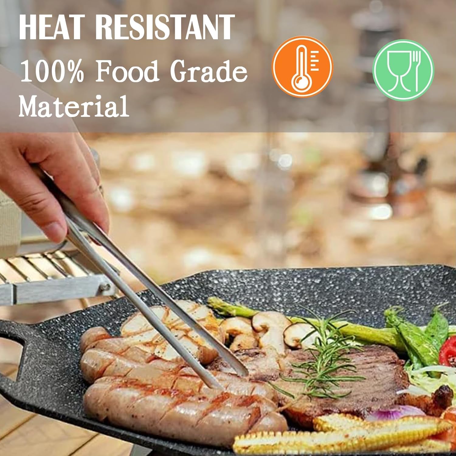 2 Pcs BBQ Kitchen Tongs, Stainless Steel Heat Resistant Tweezer Tongs Utensils for Kitchen Cooking, Grilling - Image 5