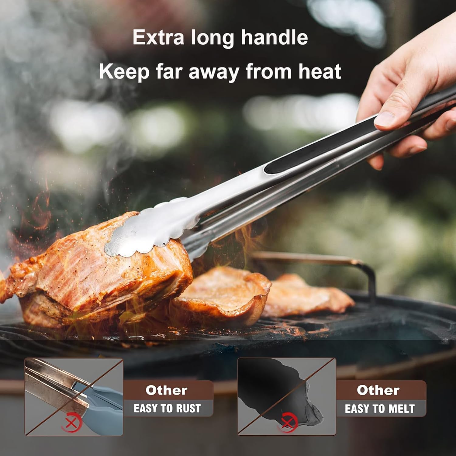 2 Pack Kitchen Tongs, 9