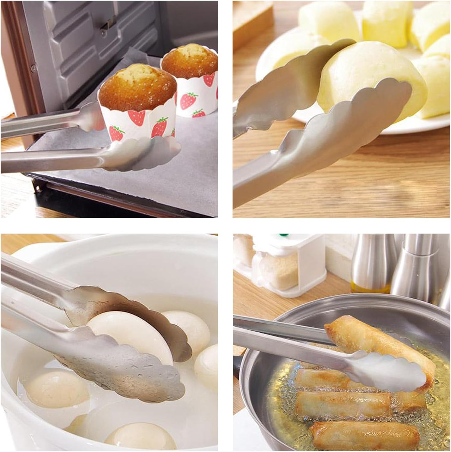 2 Pack Kitchen Tongs, 9
