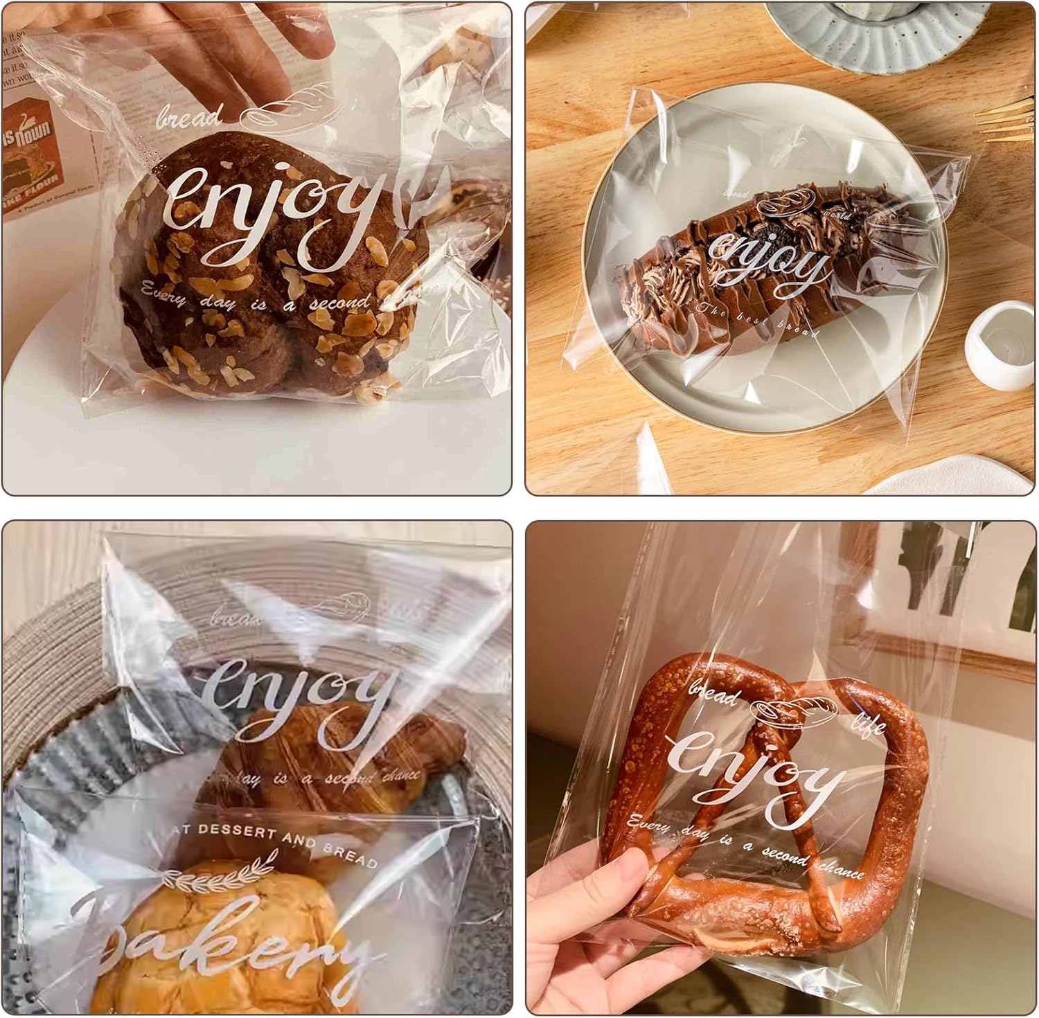 Clear Self Sealing Cellophane Bags, 5x7 Inch Cookie Treat Bags, 200 Pcs Resealable Cellophane Bag for Packaging Cookies, Gifts, Products, Pastry, Candy - Image 6