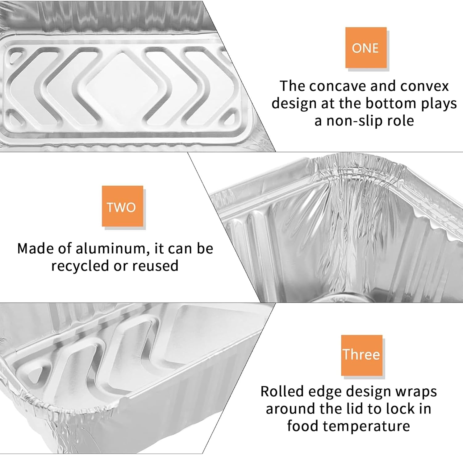 Aluminum Pans Drip Pans (50 Pack, 8