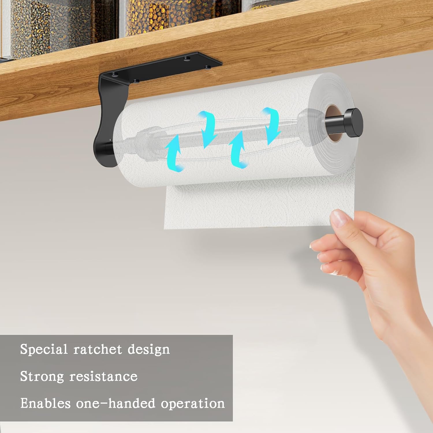 Paper Towel Holder Under Cabinet, Self Adhesive or Drilling, Wall Mount Stainless Steel Paper Towel Rack for Kitchen Toilet Bathroom - Image 4