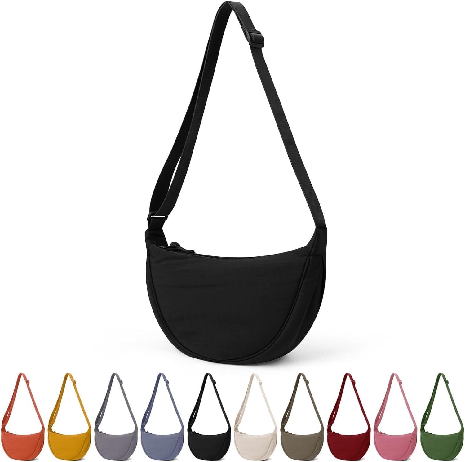 Crossbody Bag Hobo Sling Crescent Bag Women Men Trendy Small Shoulder Bag Purse Dumpling Bag Casual Handbag Adjustable Strap - Image 2