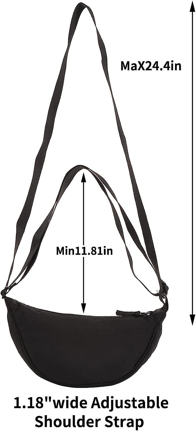 Crossbody Bag Hobo Sling Crescent Bag Women Men Trendy Small Shoulder Bag Purse Dumpling Bag Casual Handbag Adjustable Strap - Image 7