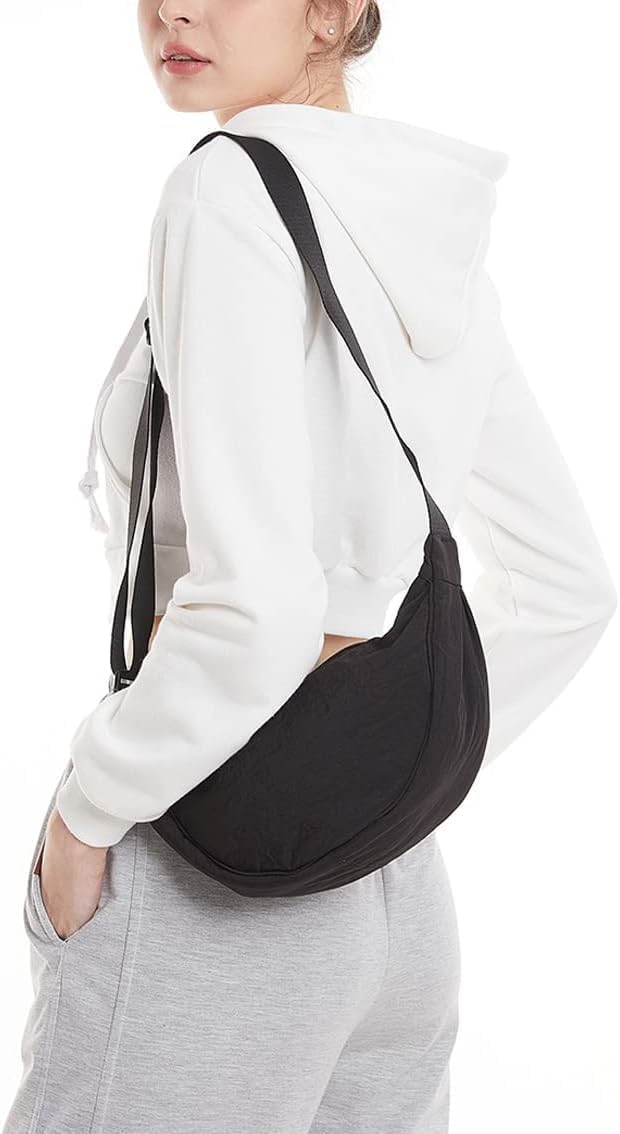 Crossbody Bag Hobo Sling Crescent Bag Women Men Trendy Small Shoulder Bag Purse Dumpling Bag Casual Handbag Adjustable Strap - Image 8