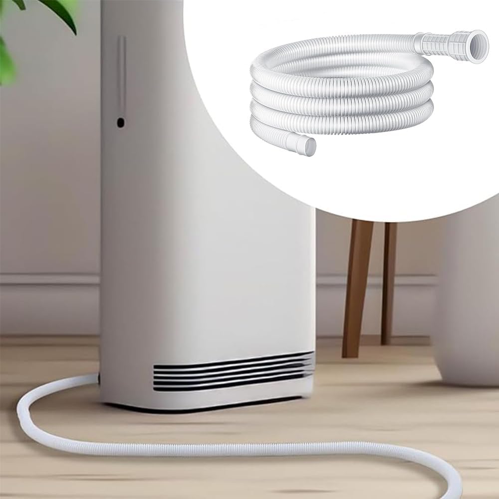 Dehumidifier Drain Hose,Patent Pending Dehumidifier Drain Hose,Flexible Universal Drain Hose with Cuttable Rubber Adapter and Connect Clamp,Fit for Air Conditioners,Dehumidifiers(White,6.5 Feet) - Image 5