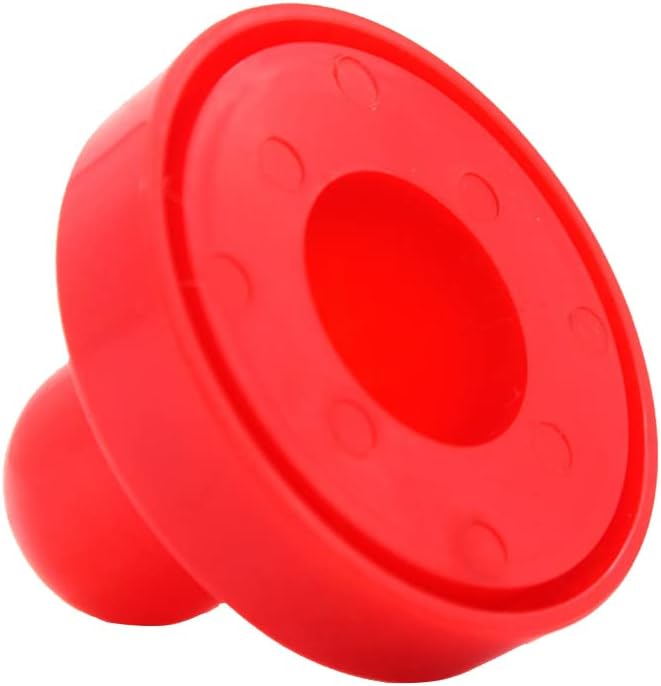 Air Hockey Pushers & Pucks Set, 60mm Mini Goal Handles Paddles Replacement Accessories for Game Tables - Red As Shown - Image 4