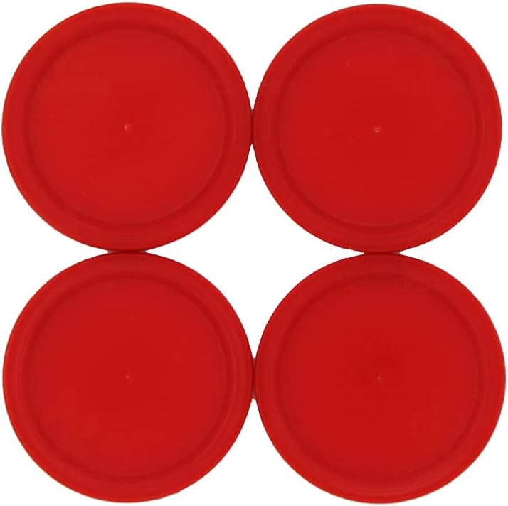 Air Hockey Pushers & Pucks Set, 60mm Mini Goal Handles Paddles Replacement Accessories for Game Tables - Red As Shown - Image 5