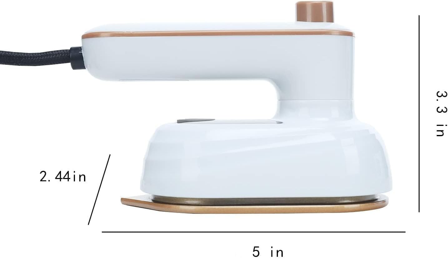 Mini Clothes Iron, Portable Mini Hand-held Travel Ironing Machine, Hand-held Dry and Wet Ironing Machine, Micro Steam Iron,Suitable for Home and Travel(White) - Image 3