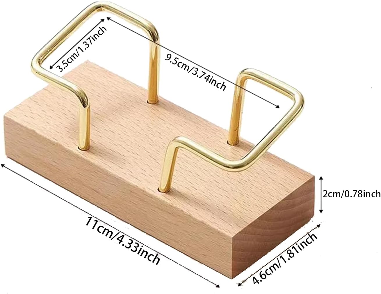 2PCS Wooden Business Card Holder for Desk,Creative Desk and Tabletop Display Stand for Office,Elegant Wood Card Stand Holder for Professional Use,Unique Business Card Organizer with Natural Finish - Image 2