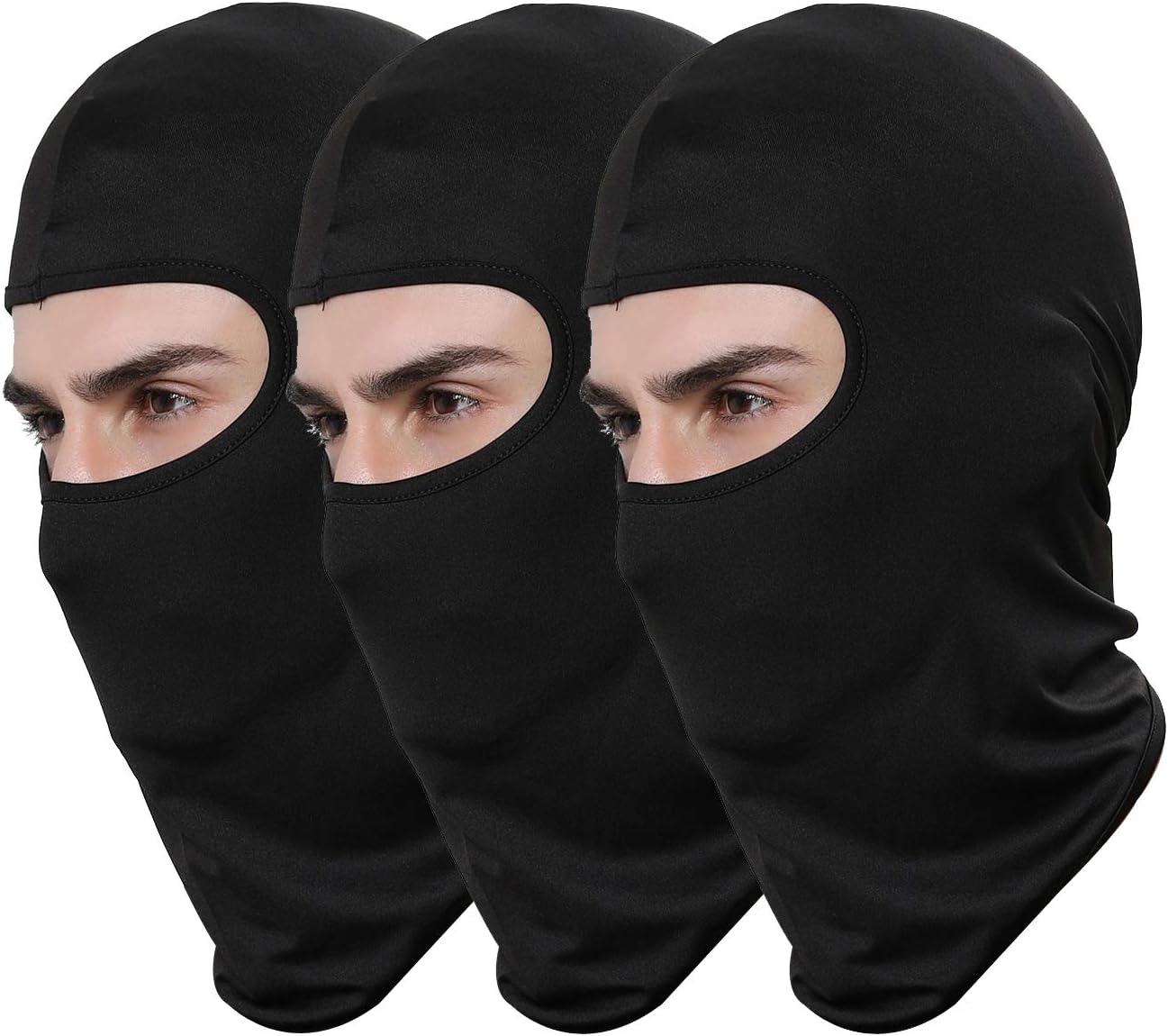 Pack of 3 Ski Mask Bandana Face Hat for Outdoor Airsoft Motorcycle Hood Helmet Balaclavas Headwear - Image 1