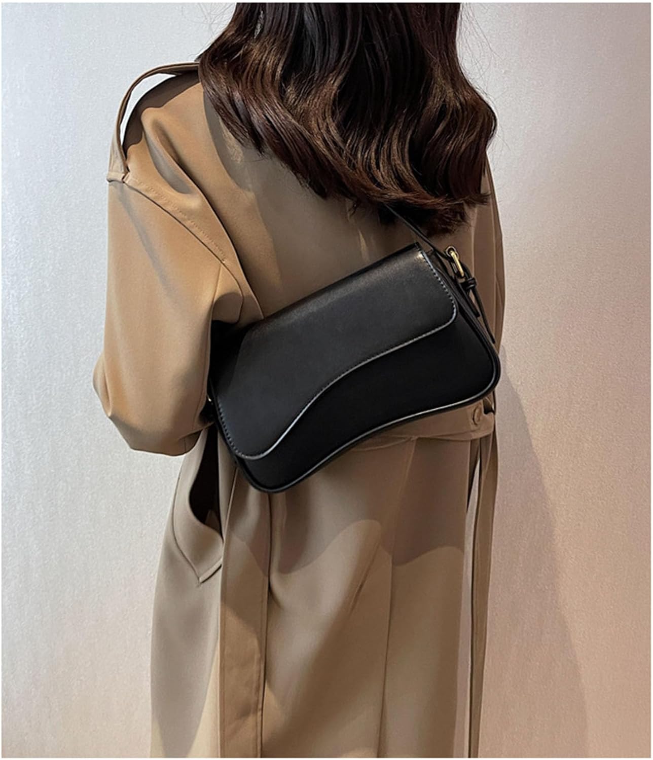 Women's Crescent Shoulder Bags Retro Y2k 90s Hobo Handbags Top Handle Faux Leather Underarm Bag Fashion Clutch Purses - Image 4